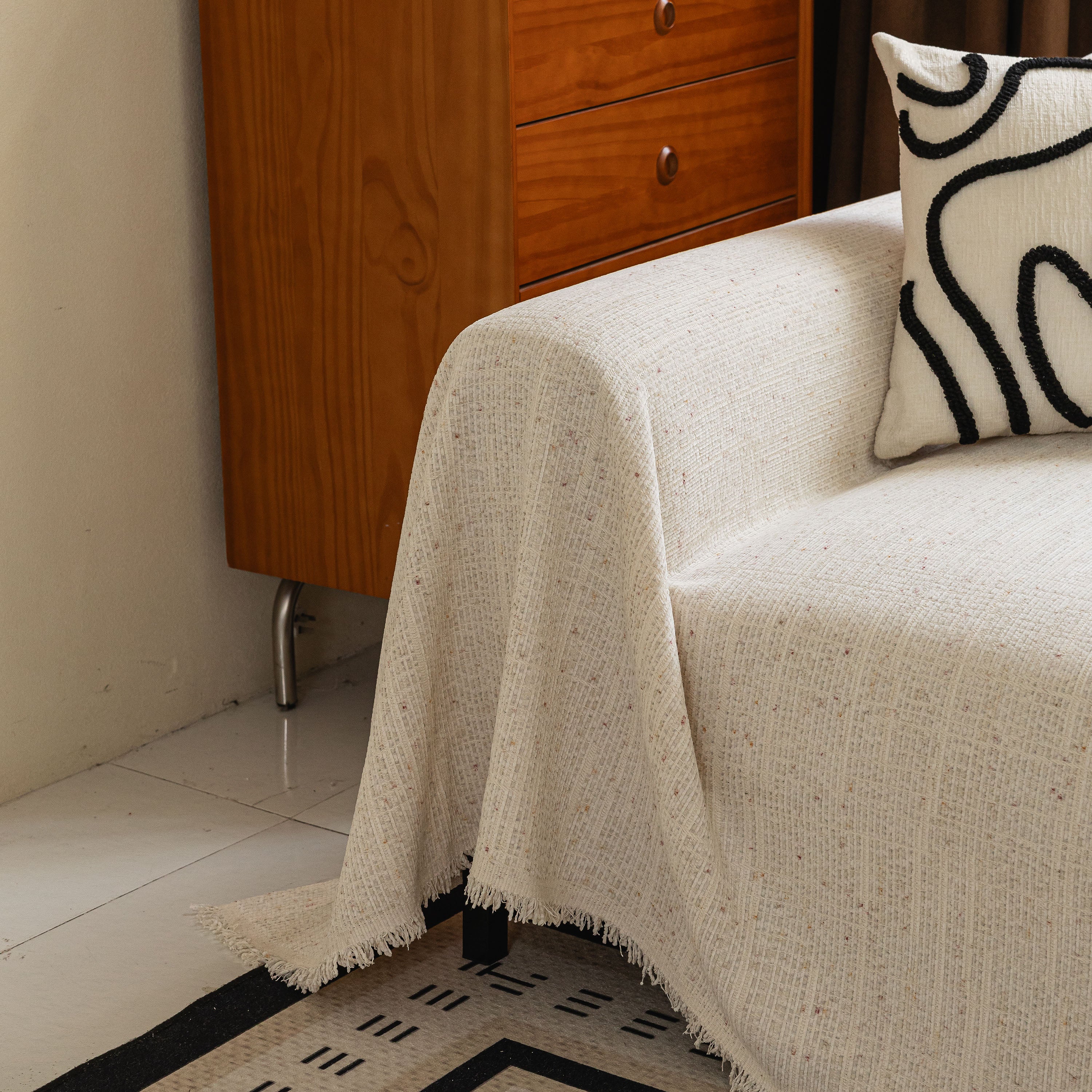Boho Woven Sofa Throw Cover, Modern Soft Couch Protector for Pets & Living Room Decor - Image 68