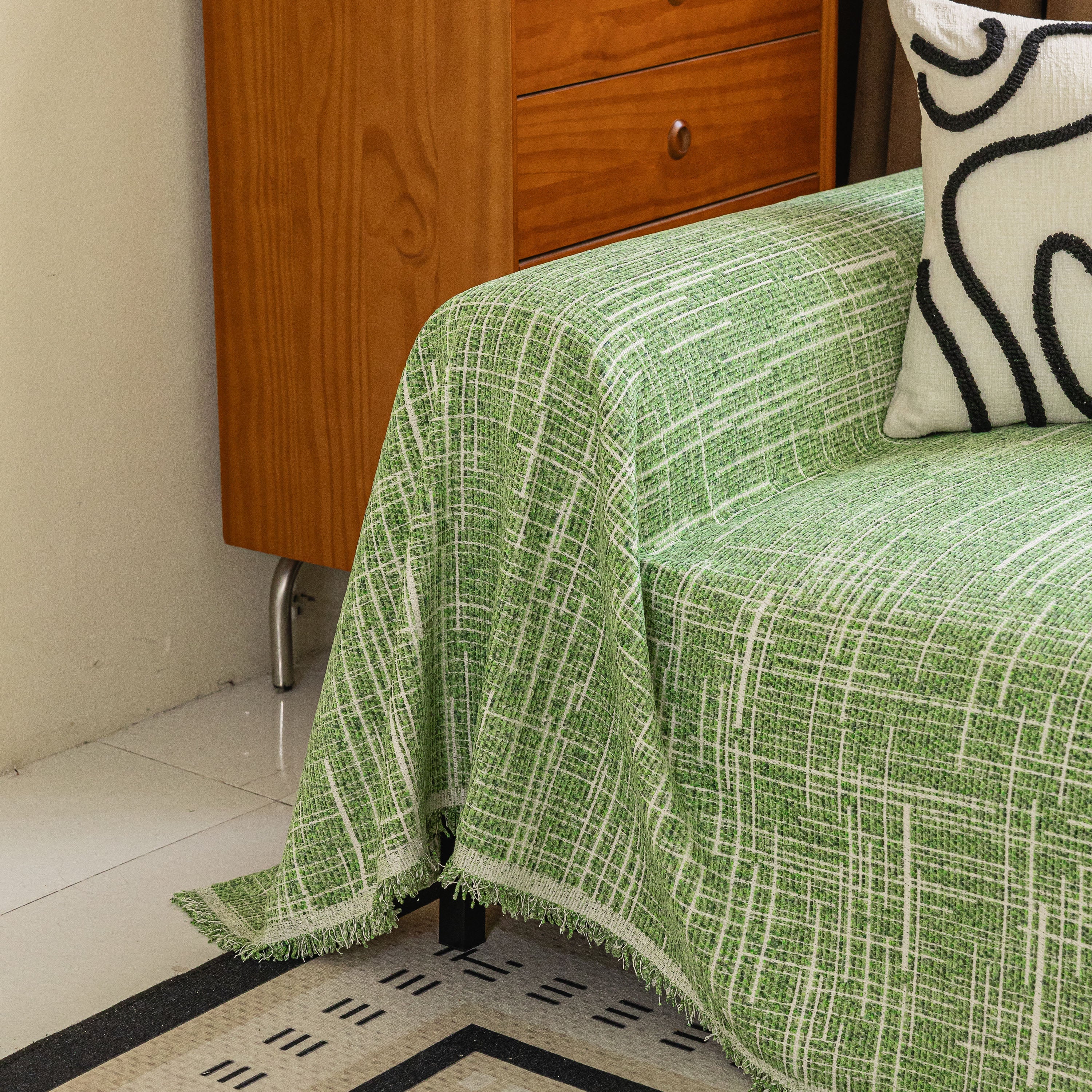Boho Woven Sofa Throw Cover, Modern Soft Couch Protector for Pets & Living Room Decor - Image 7