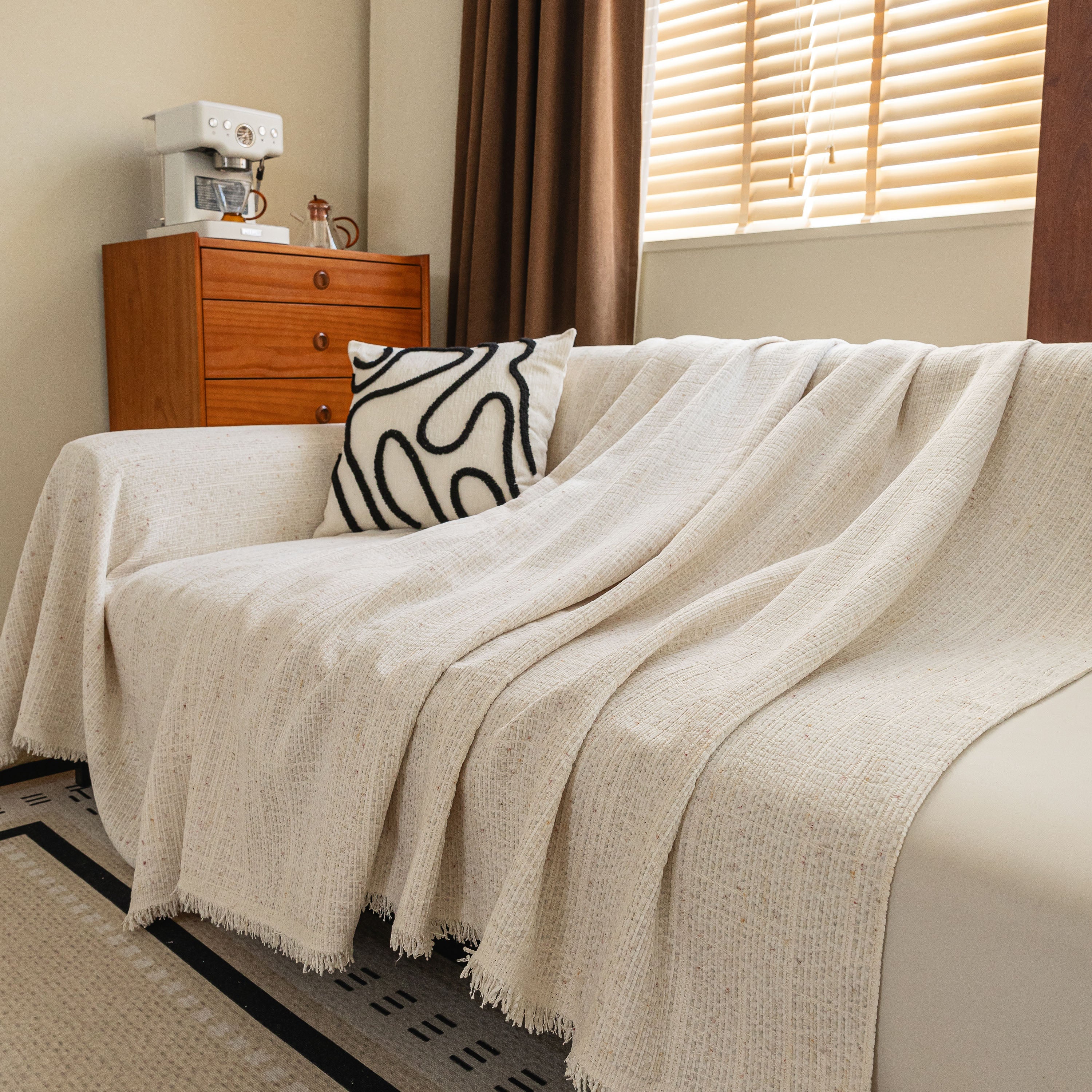 Boho Woven Sofa Throw Cover, Modern Soft Couch Protector for Pets & Living Room Decor - Image 75