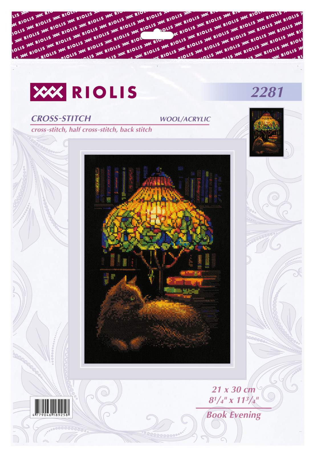Book Evening R2281 Counted Cross Stitch Kit - Image 2