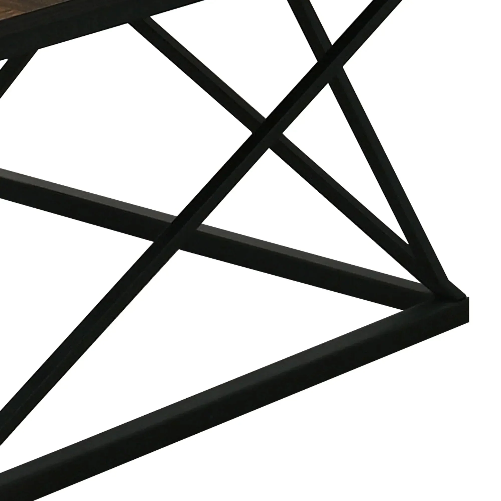 Borup Rustic 31.5" 3-Piece Coffee Table Set with Decorative Wrought Metal Side - Image 8
