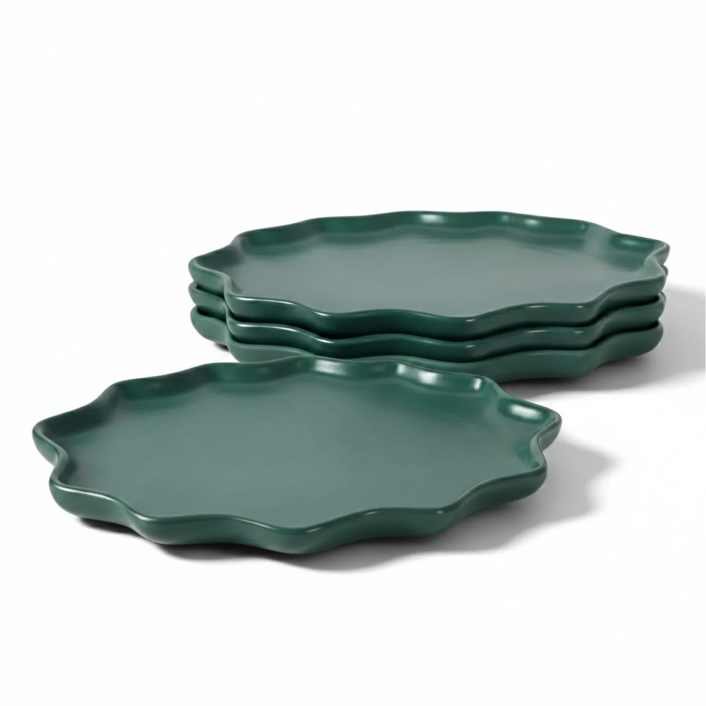 BosilunLife Bring Nature Inside Dinner Plate Recycled Eco-Clay 4-pcs set - Image 5