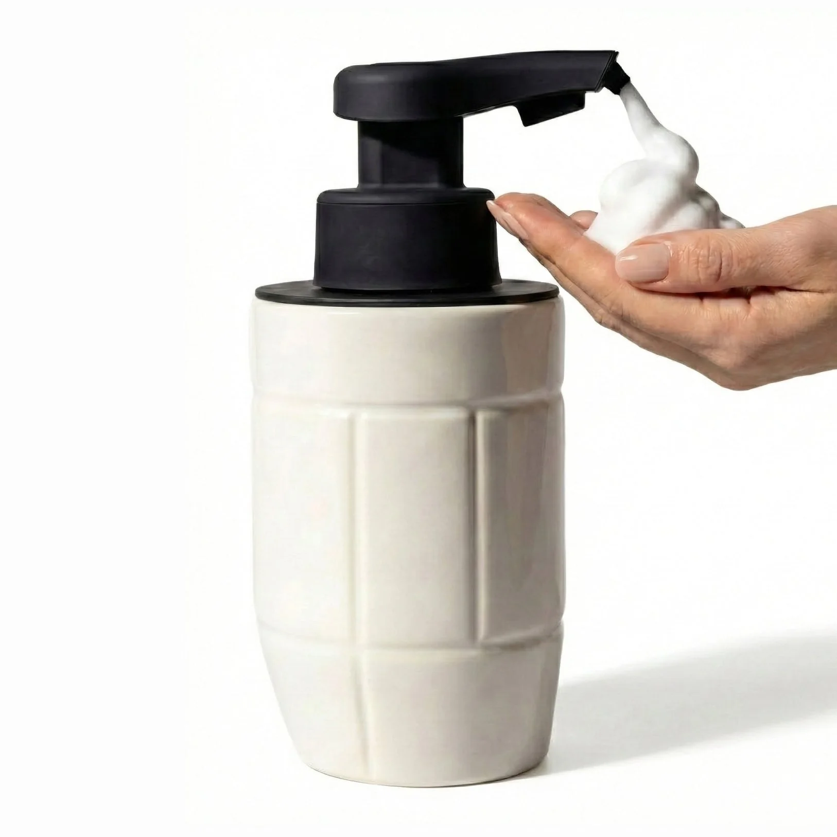 BosilunLife Eco-Brutalism Automatic Foaming Soap Dispenser Recycled Eco-Clay - Image 5