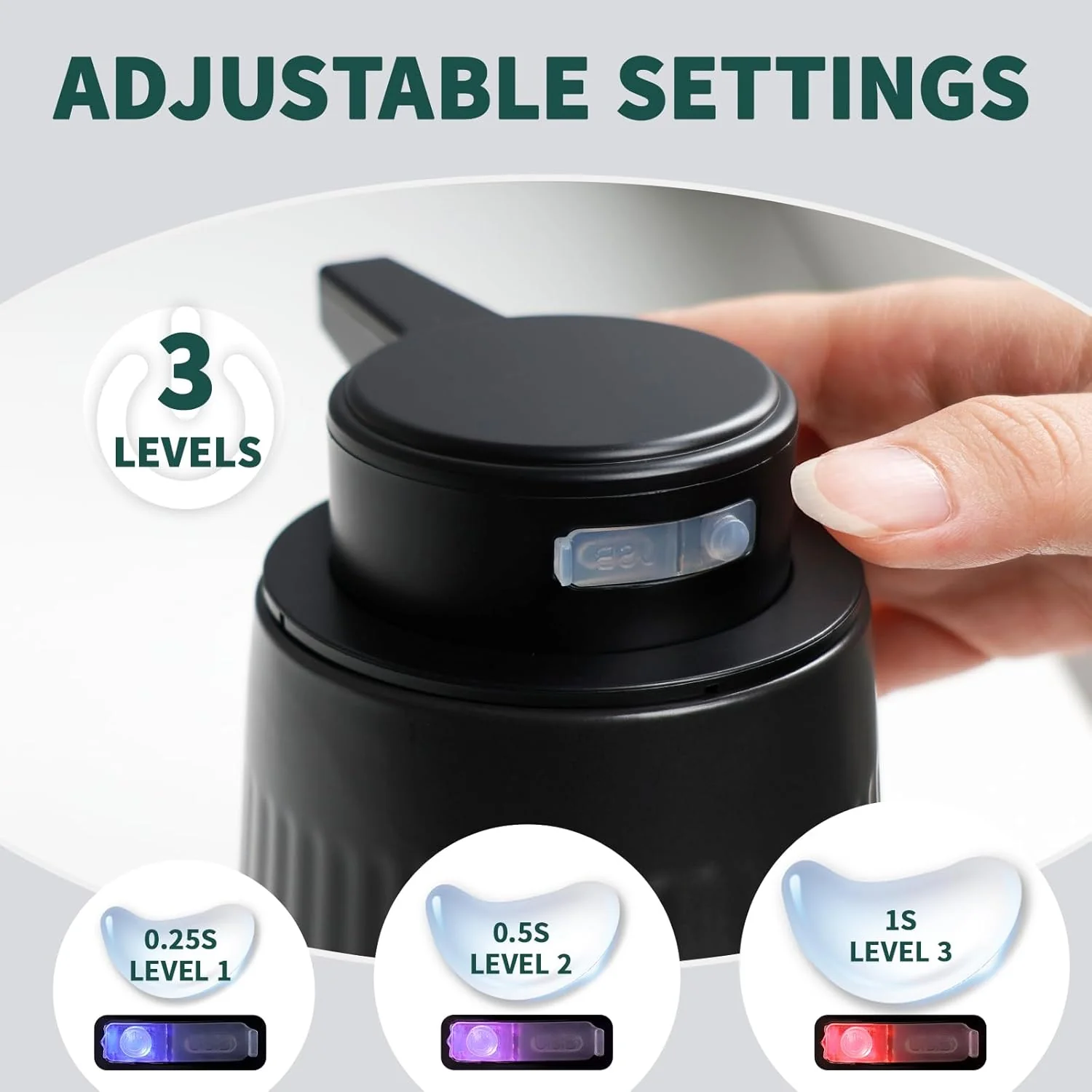 BosilunLife SoftWave Automatic Foaming Soap Dispenser Recycled Eco-Clay 10 oz - Image 6