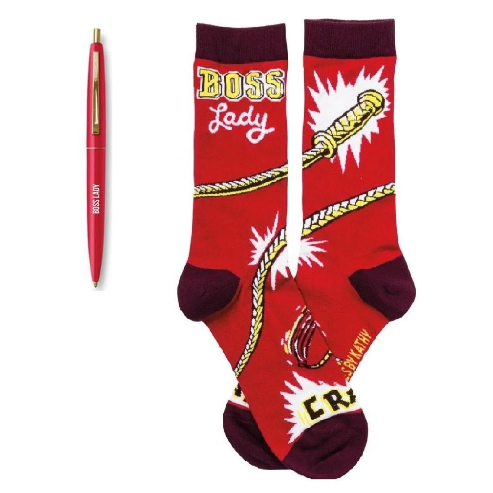 Boss Lady Pen + Red Socks Gift Set - Image 2