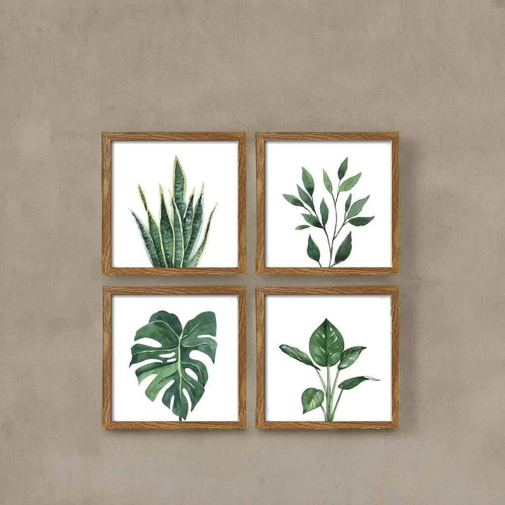 Botanical Framed Wall Decor - Green Plant - Image 2
