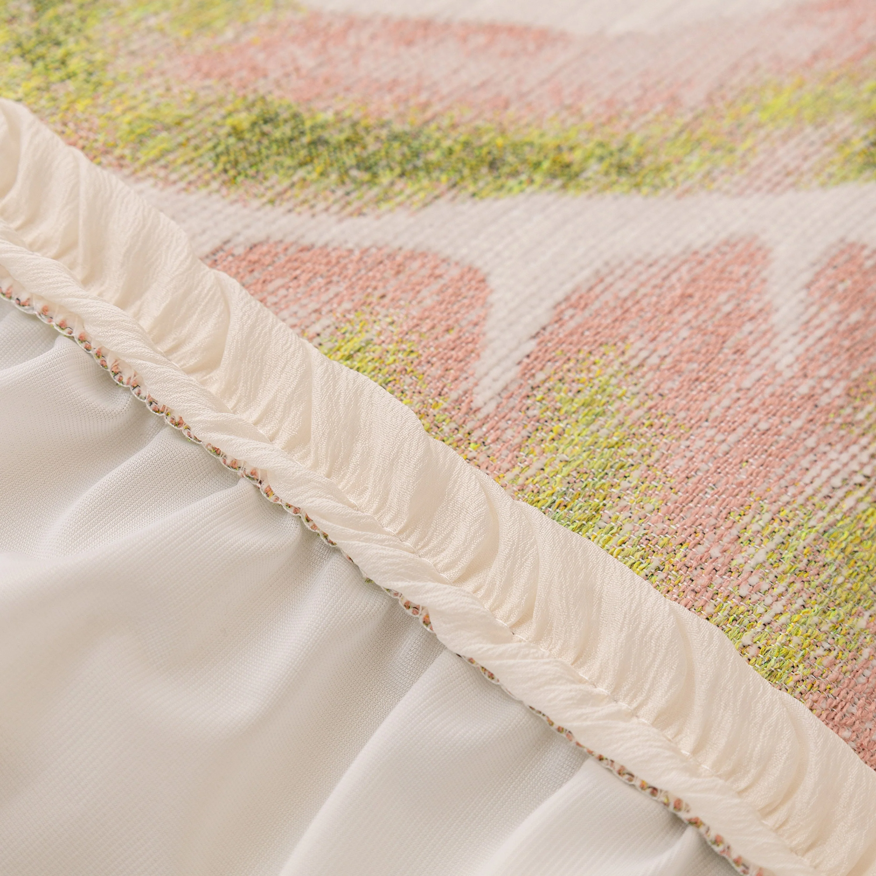 Botanical Sofa Cover with Chiffon Skirt, Floral Couch Throw Blanket for All-Season - Image 16