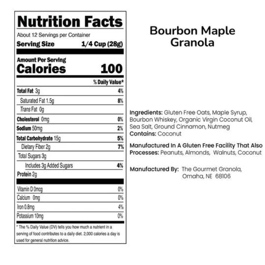 Bourbon Maple Granola | 12 oz | Pack of 2 | Gluten, Dairy, & Soy Free | The Gourmet Granola - Image 5