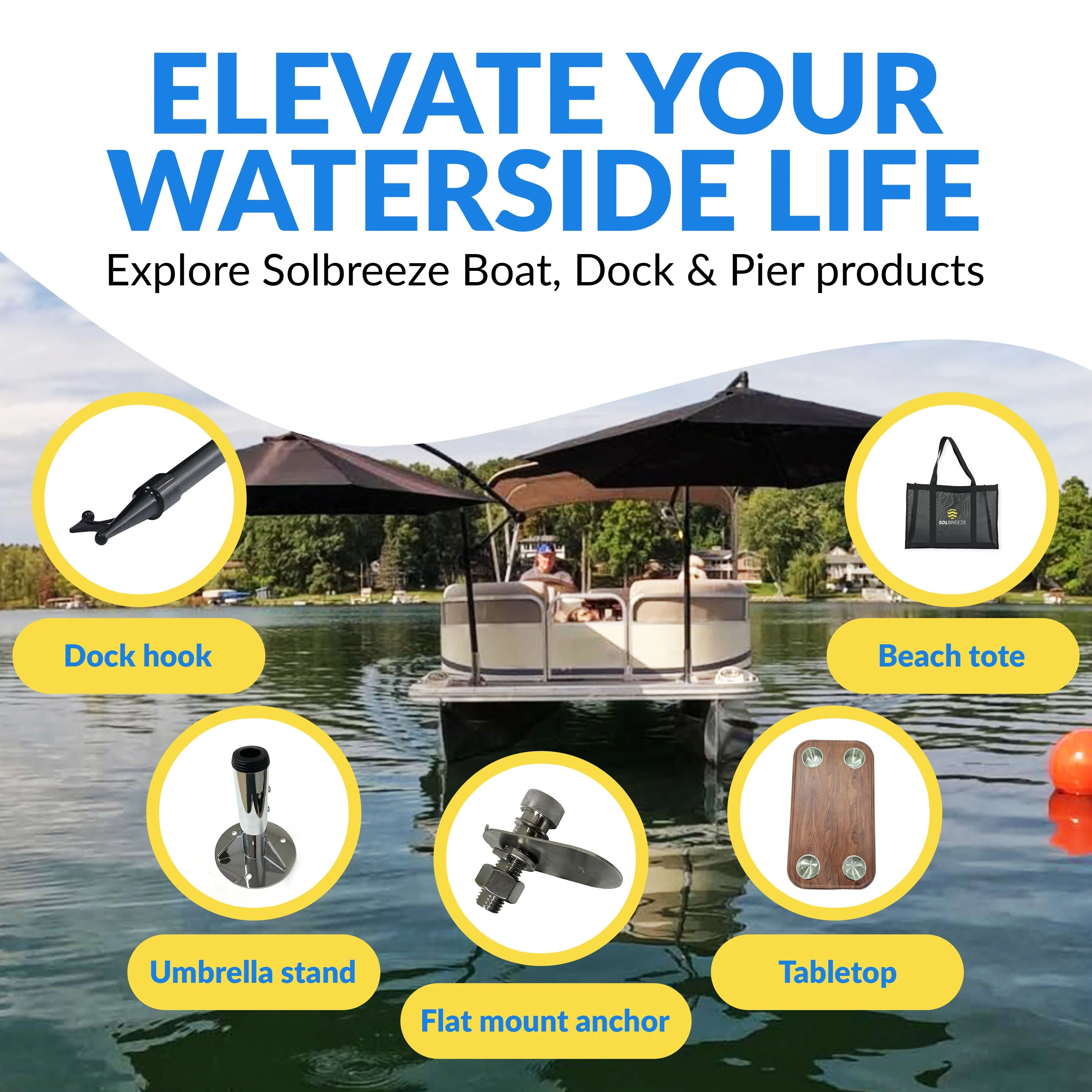 Breezelock™ Dock & Boat Flag/Umbrella Stand - Stainless Steel Umbrella Stand - Image 7