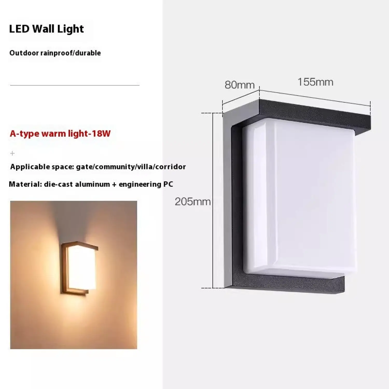 Bright Wall LED Light with 30 Beads in Warm White & White Options - Image 6