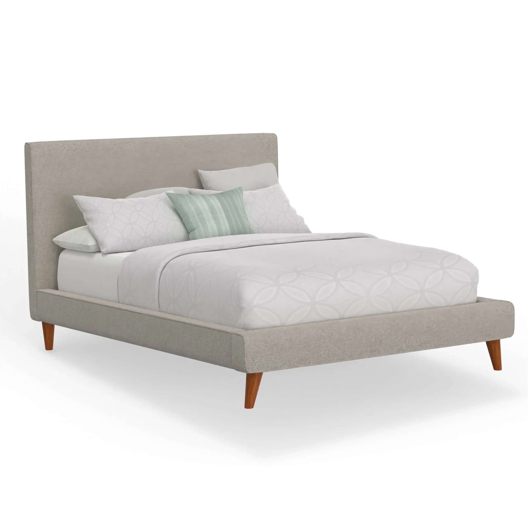 Britney Bed, Light Grey Linen - Image 4