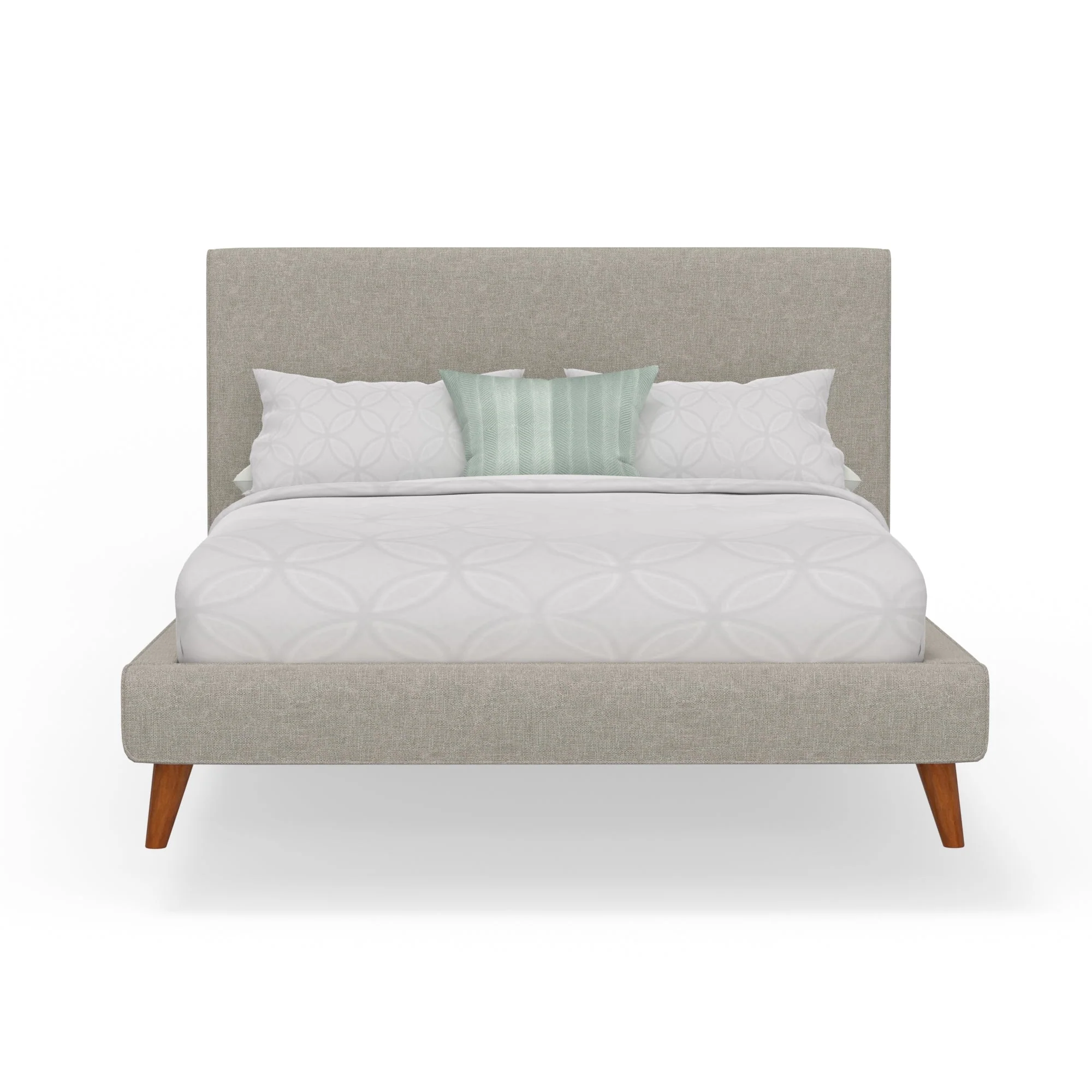 Britney Bed, Light Grey Linen - Image 5