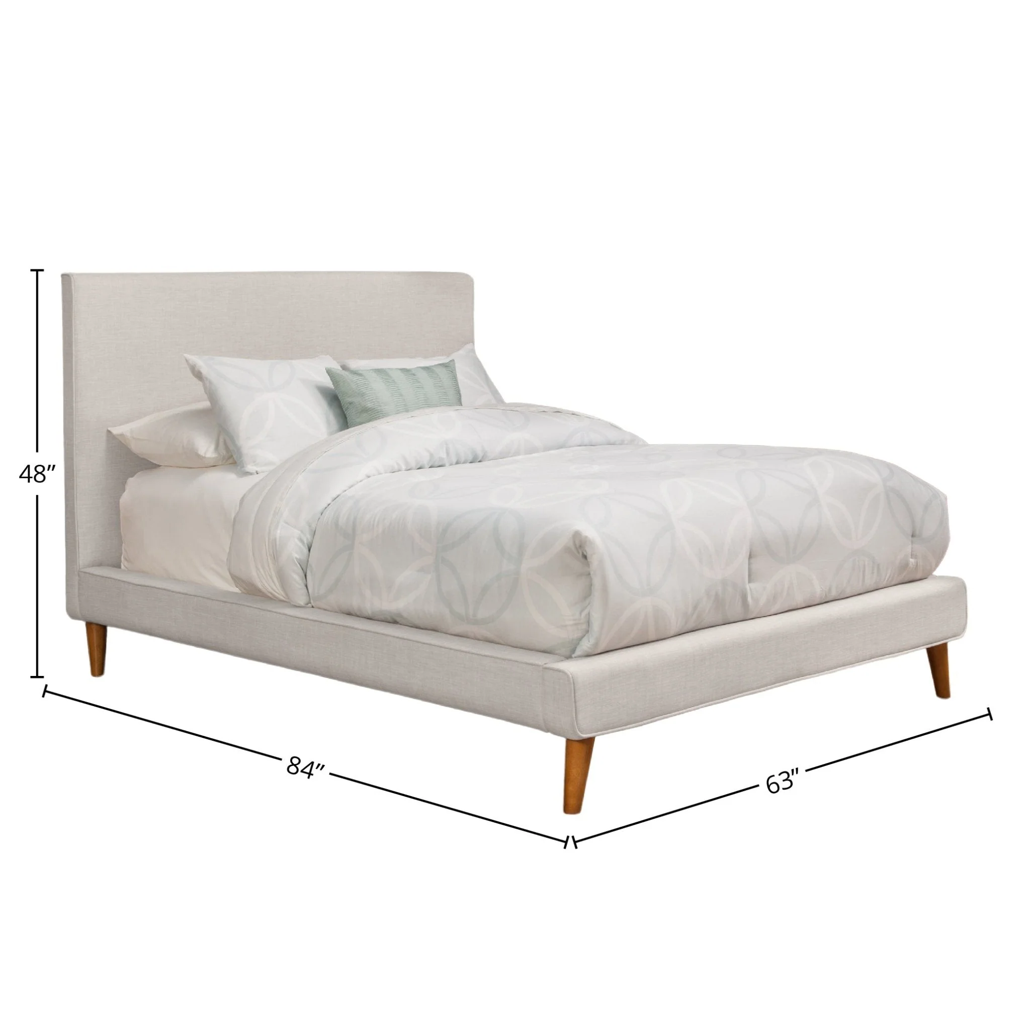 Britney Bed, Light Grey Linen - Image 7