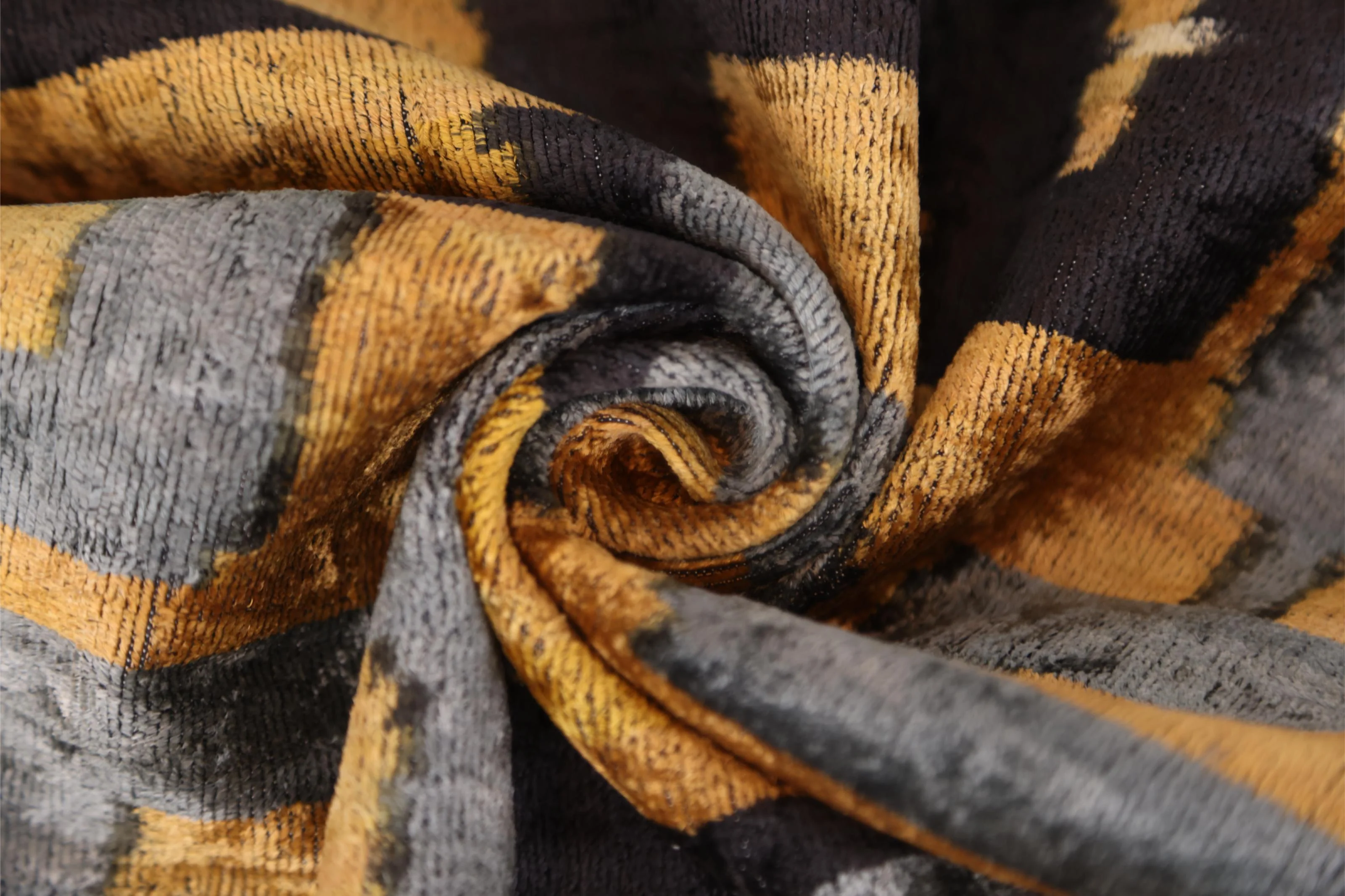 Bronze and Blue Geometric Silk Velvet Pillow 16x24 Handmade Luxury Cushion - Image 7