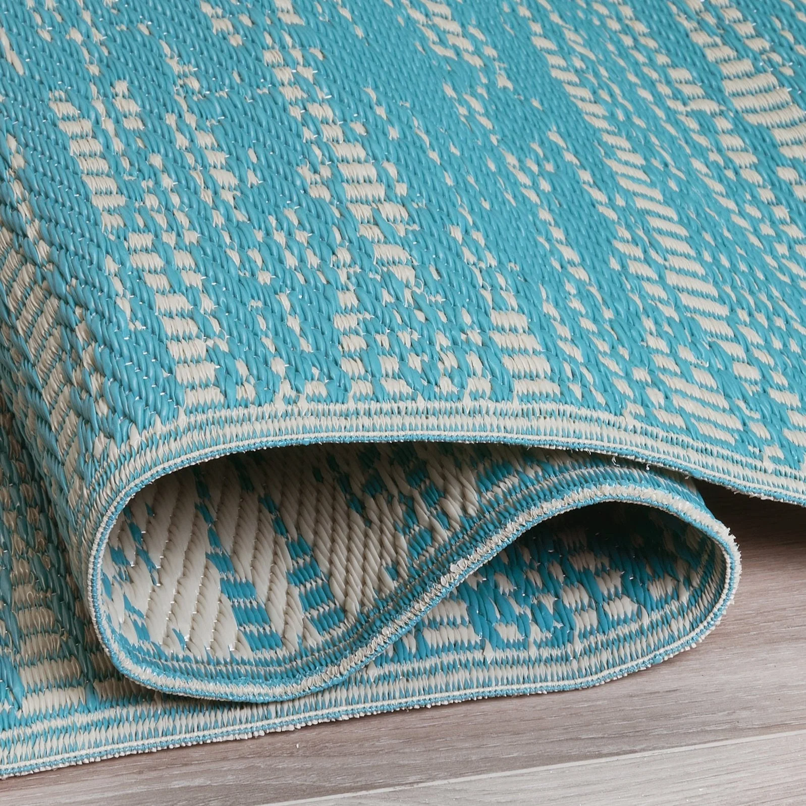 Brooklyn - Teal Outdoor Rug for Patio FINAL SALE - Image 5