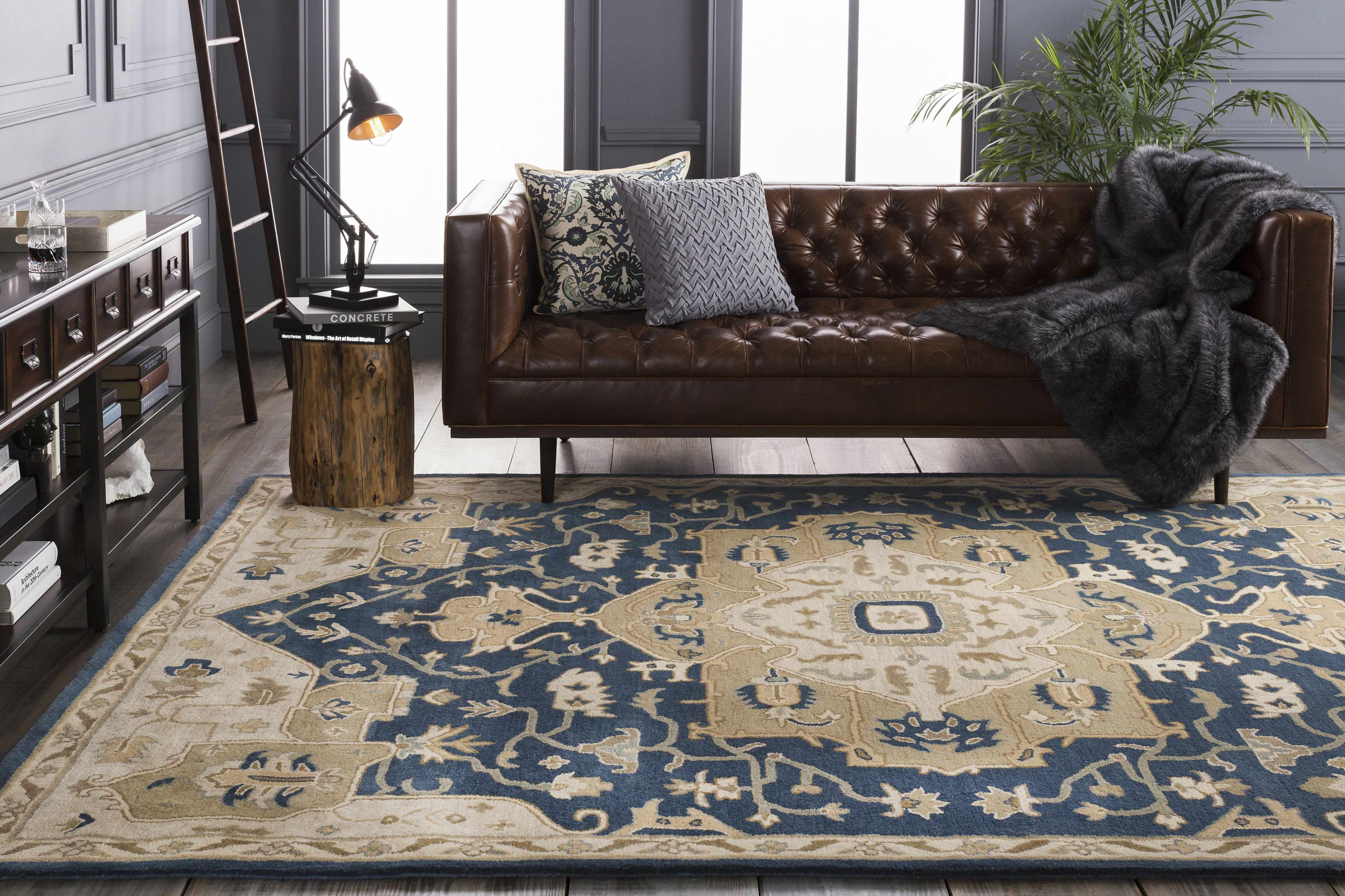 Broomfield 1145 Hand Tufted Blue Wool Rug - Image 10