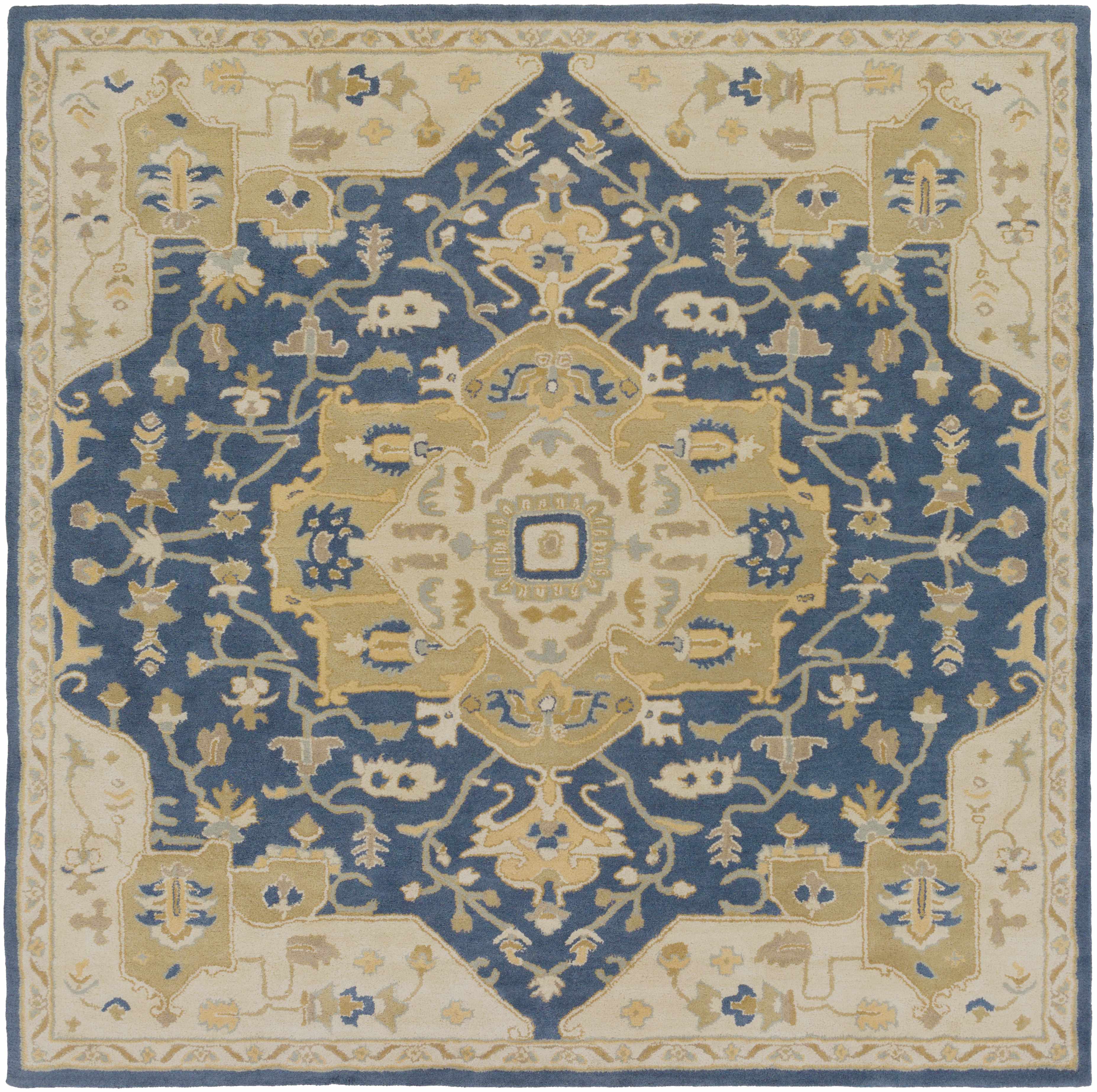 Broomfield 1145 Hand Tufted Blue Wool Rug - Image 17