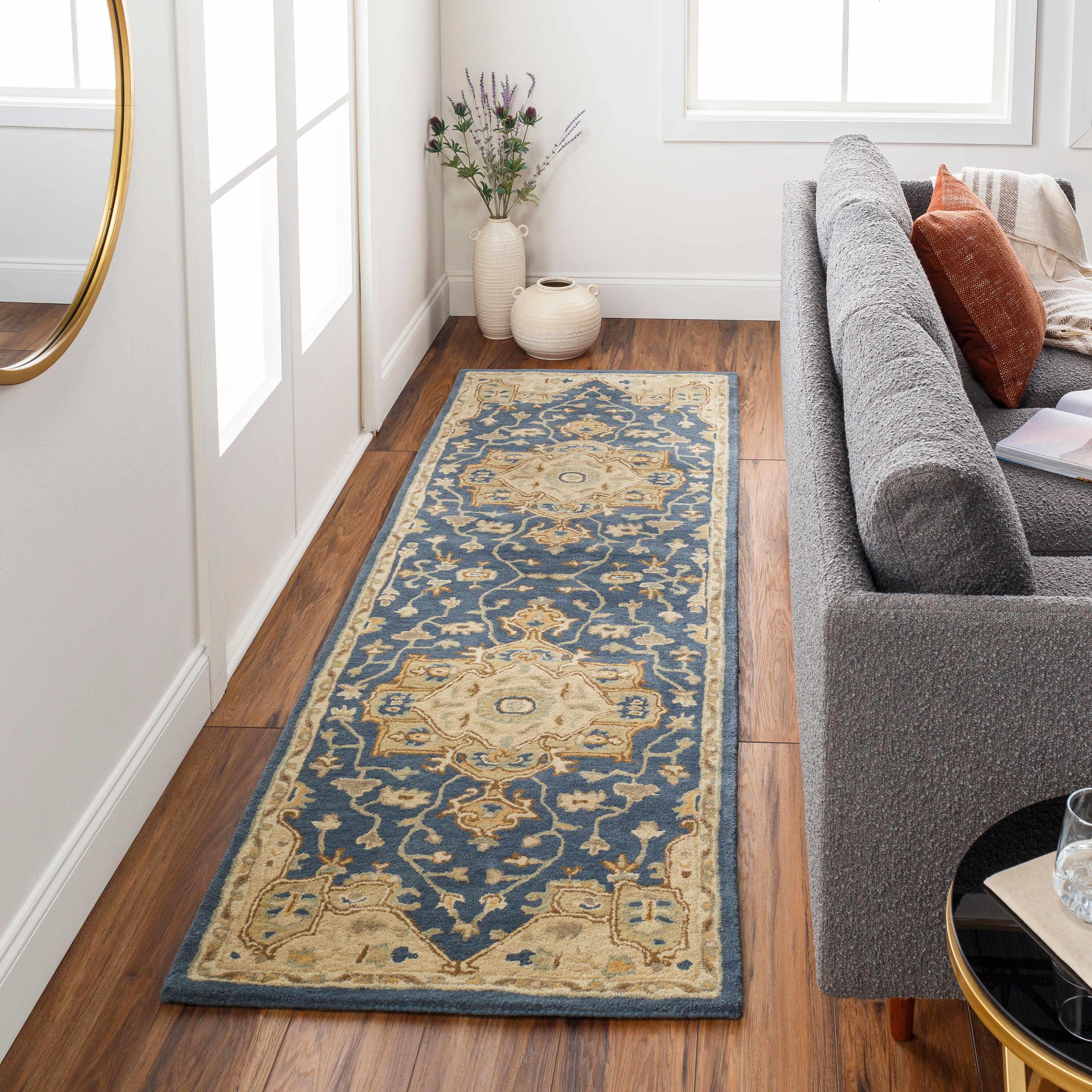 Broomfield 1145 Hand Tufted Blue Wool Rug - Image 4