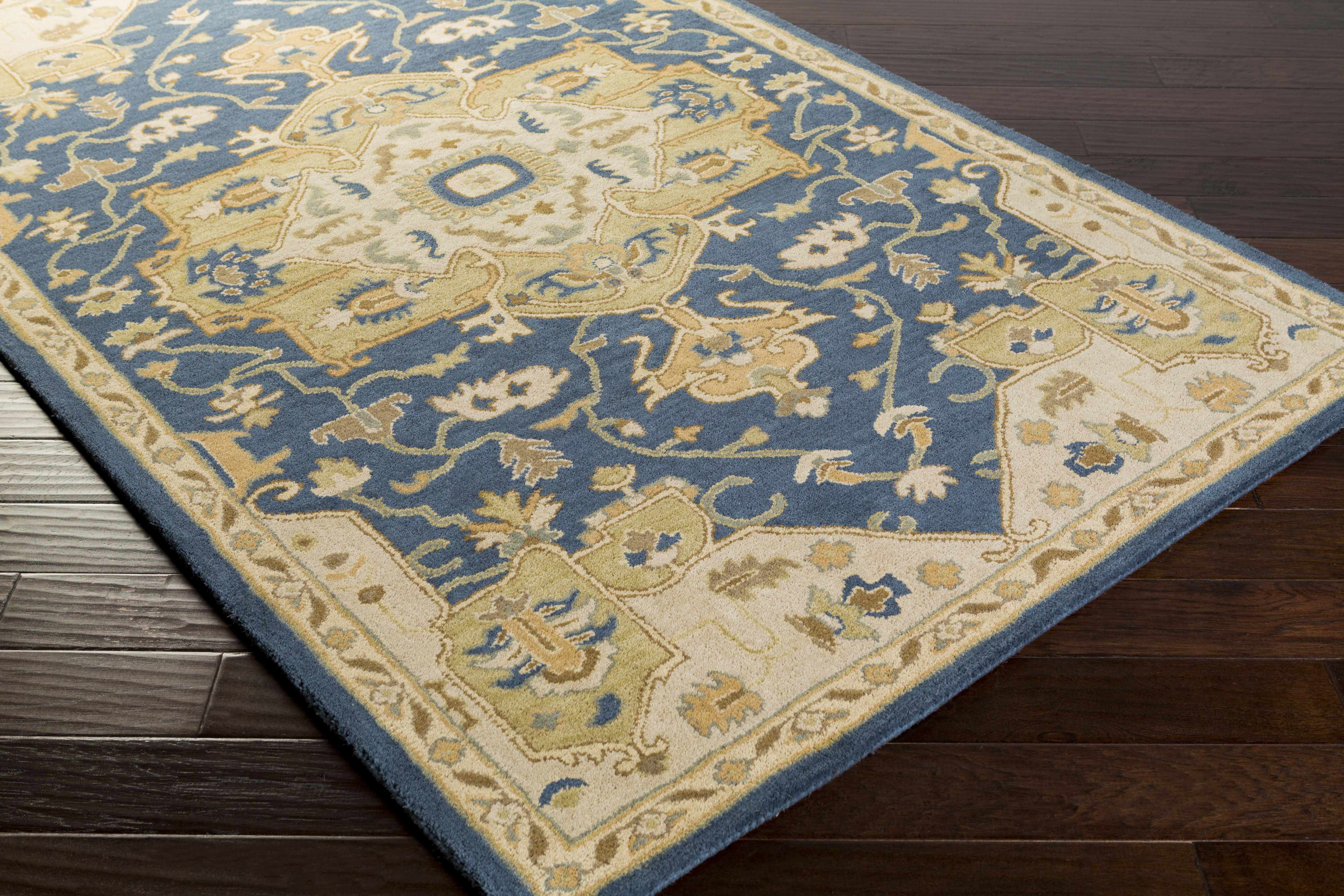Broomfield 1145 Hand Tufted Blue Wool Rug - Image 7