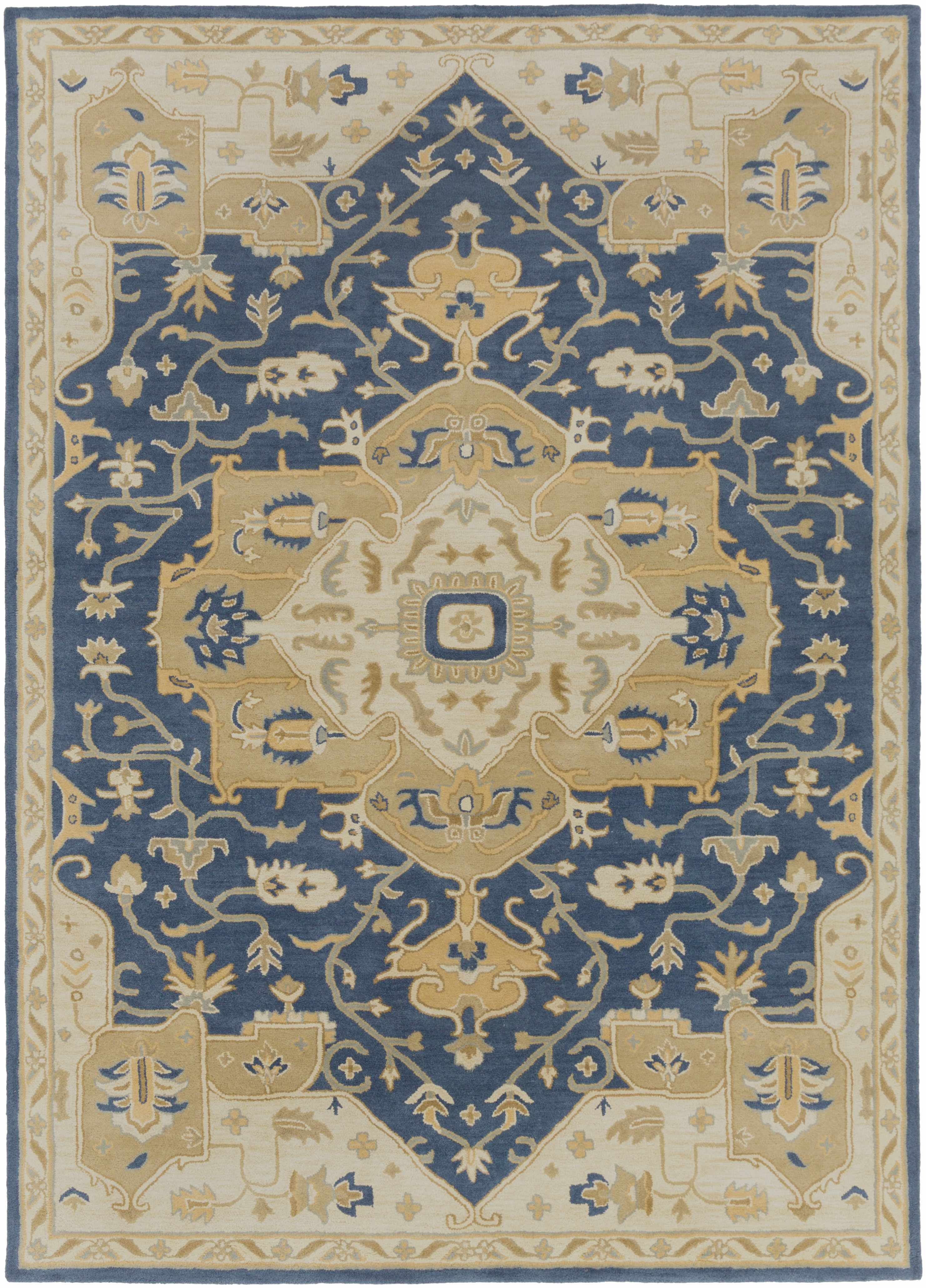 Broomfield 1145 Hand Tufted Blue Wool Rug - Image 8