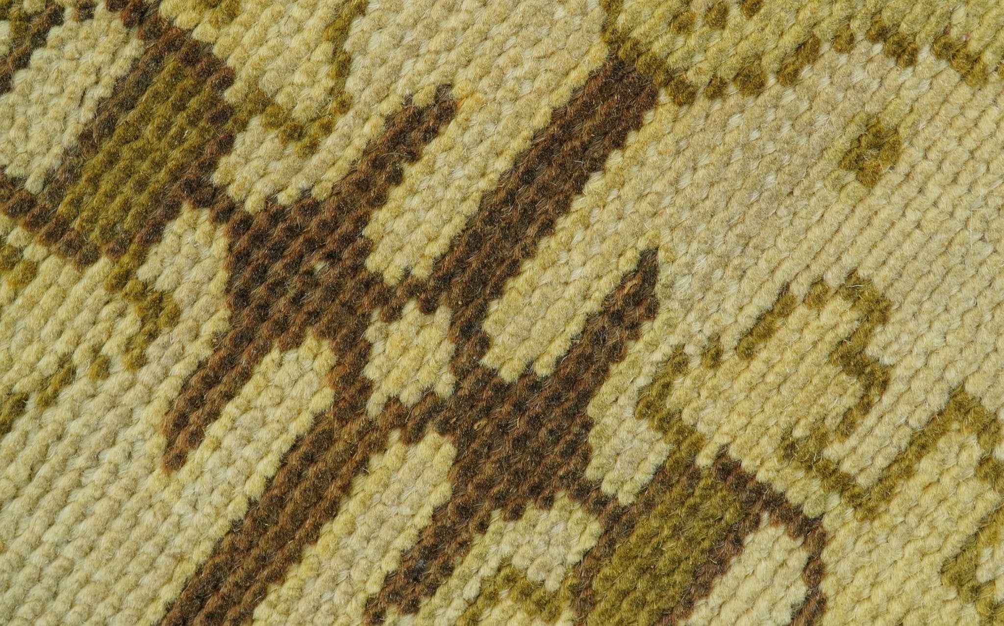 Brown And Beige Modern Traditional Design 5x8 Hand Knotted Wool Area Rug - Image 8