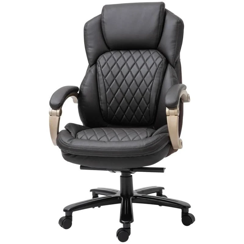 Brown Big and Tall Diamond Stitching Executive Adjustable Height Office Chair - Image 2