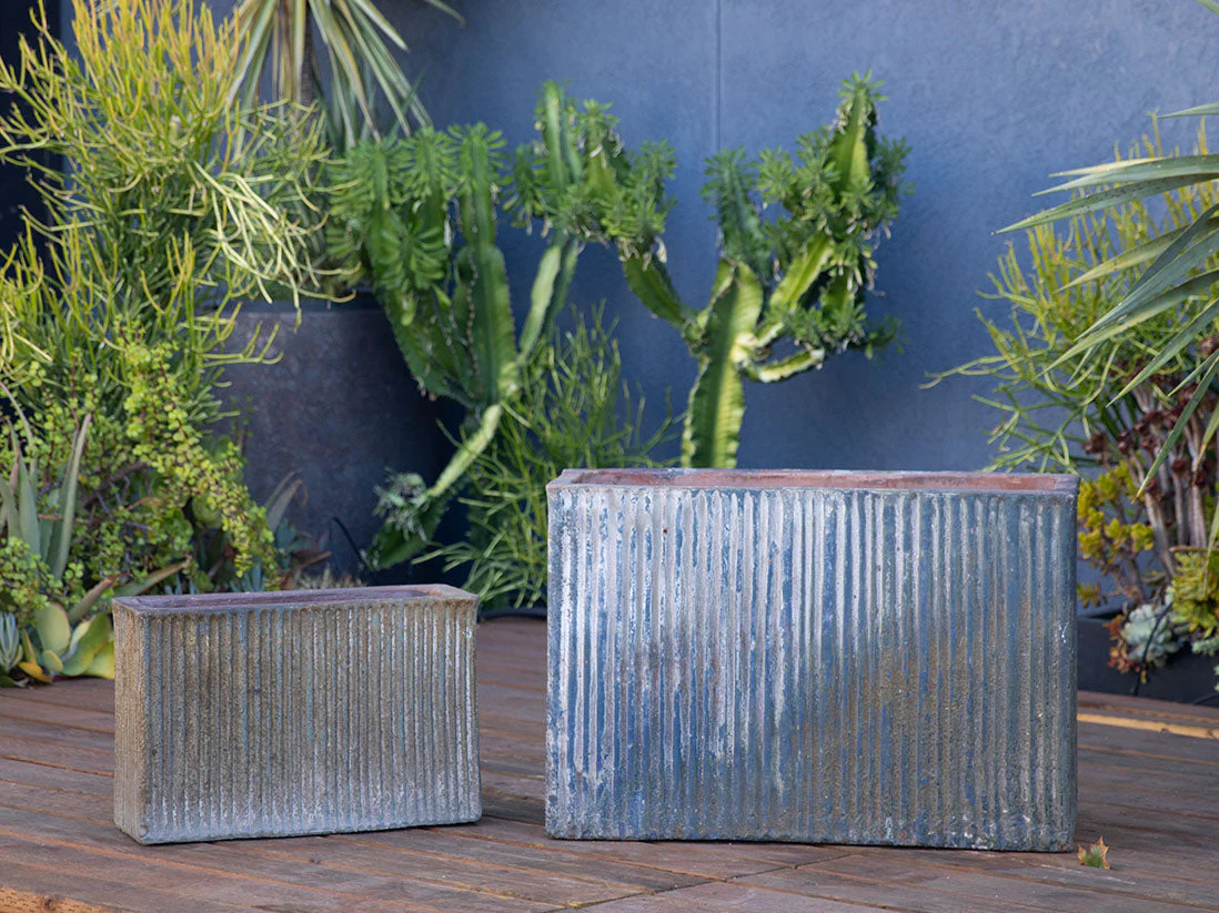 Brush Comb Mid Rectangular Planter-Set of 2 By Plantatorem - Image 3