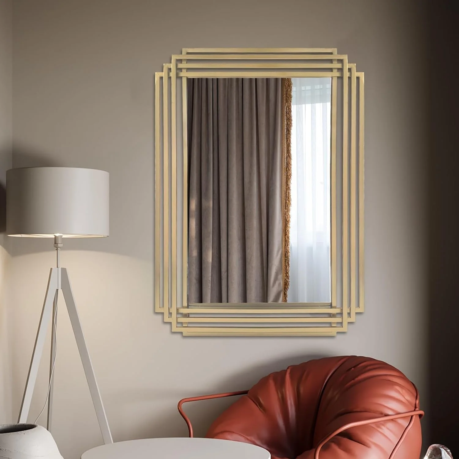 Brushed Gold Wall Mirror 24x36 - Image 3