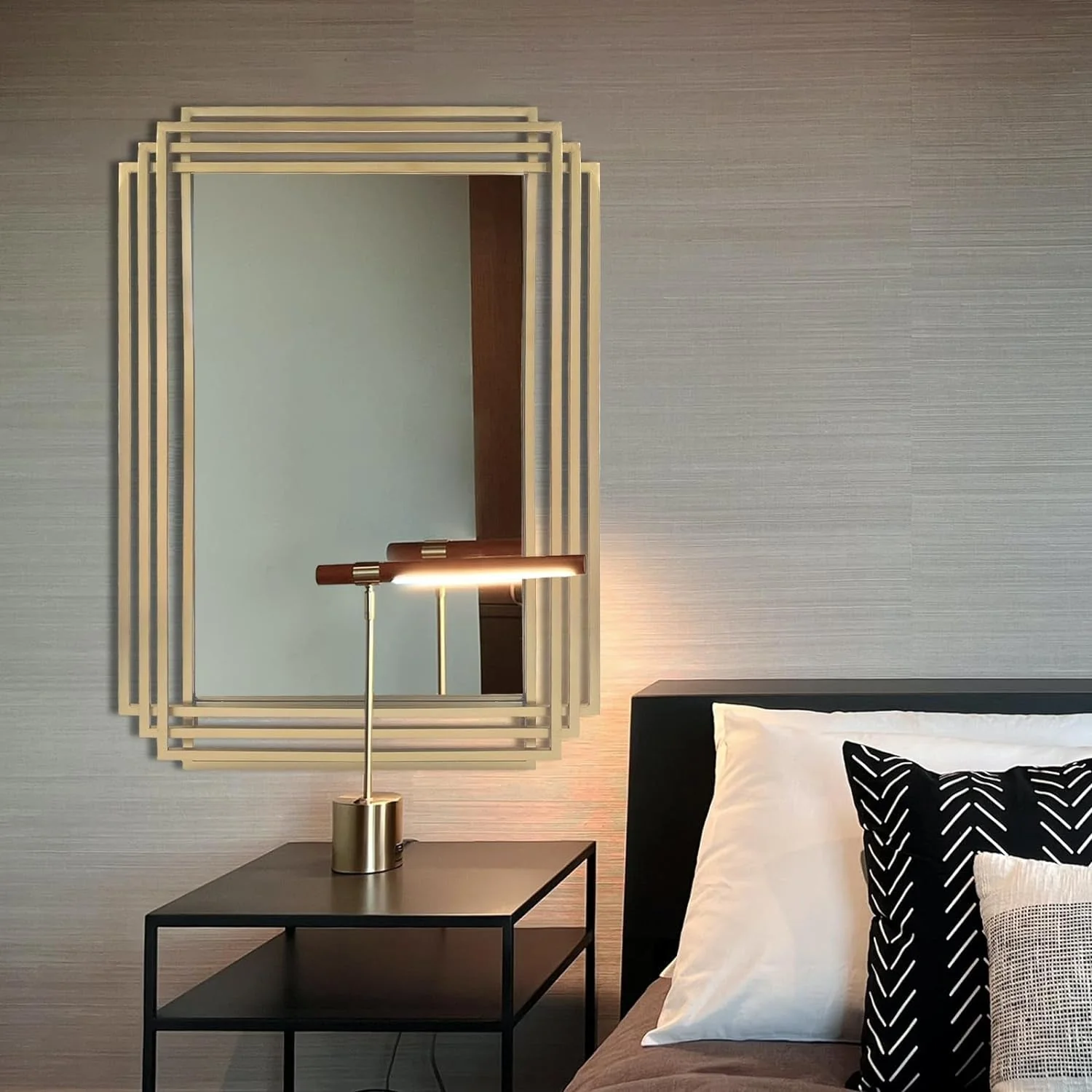 Brushed Gold Wall Mirror 24x36 - Image 4