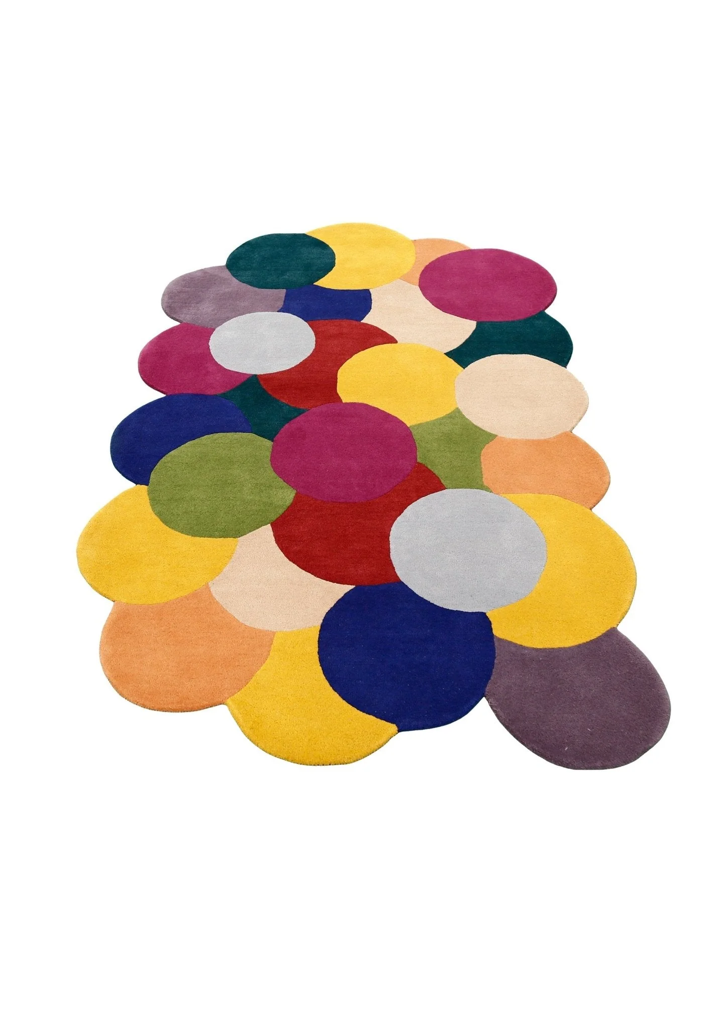 Bubbles Modern Style Multicolor Hand tufted Wool Area Rug - Image 7