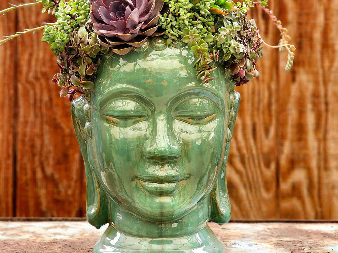 Buddha Head Planter By Plantatorem - Image 2