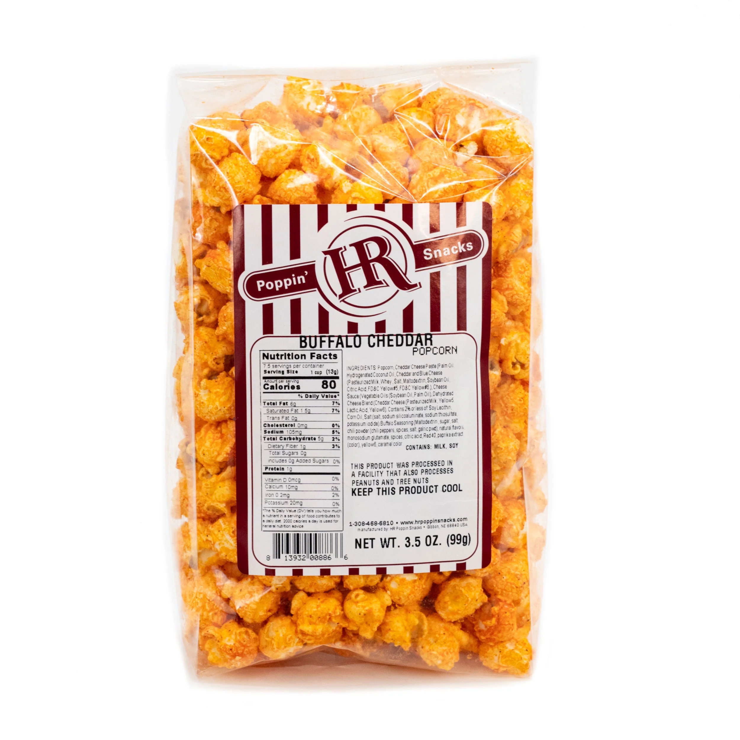 Buffalo Cheddar Popcorn | 3.5 oz | Pack of 2 | HR Poppin' Snacks - Image 2