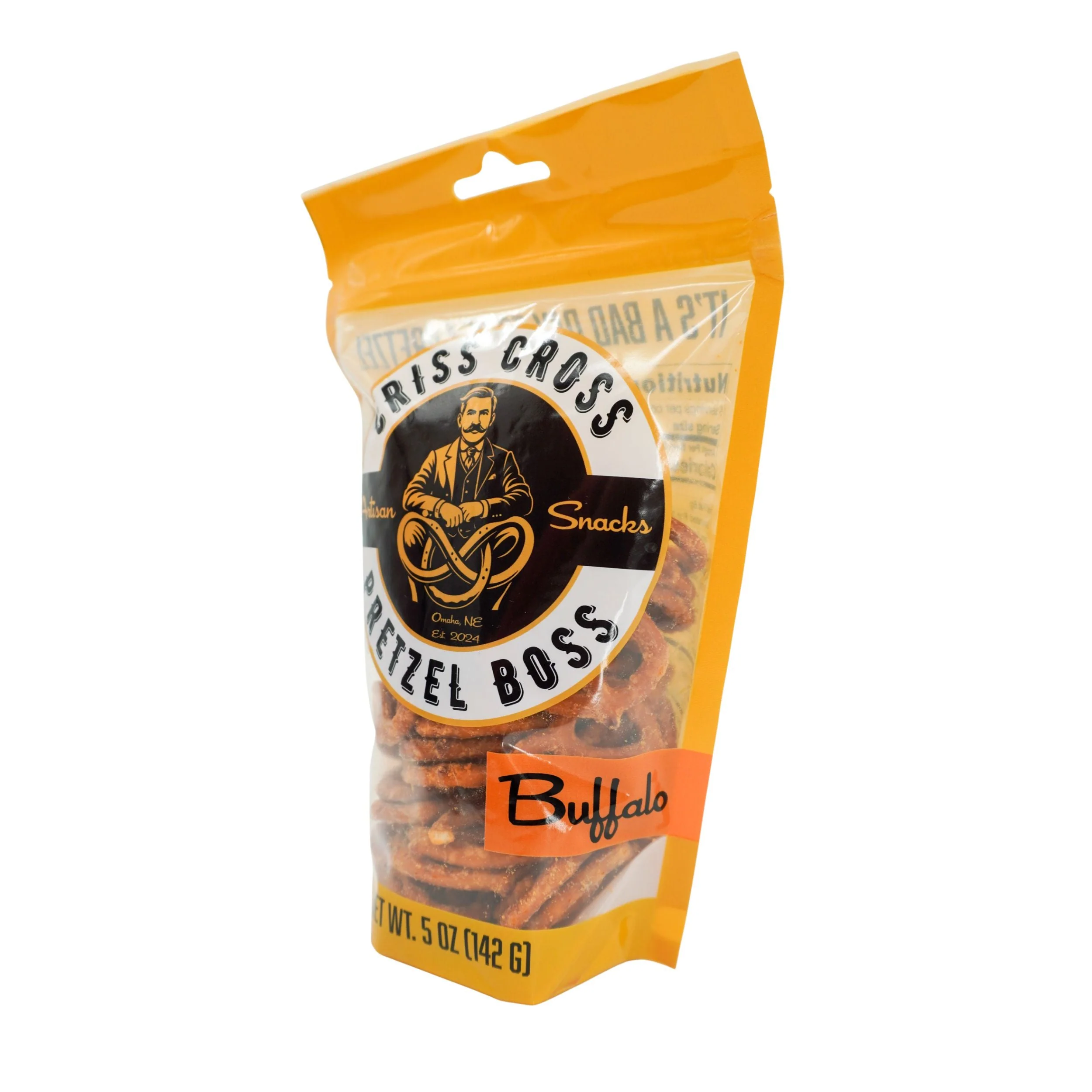 Buffalo Flavored Pretzels | Pack of 3 | 5 oz | Criss Cross Pretzel Boss - Image 3
