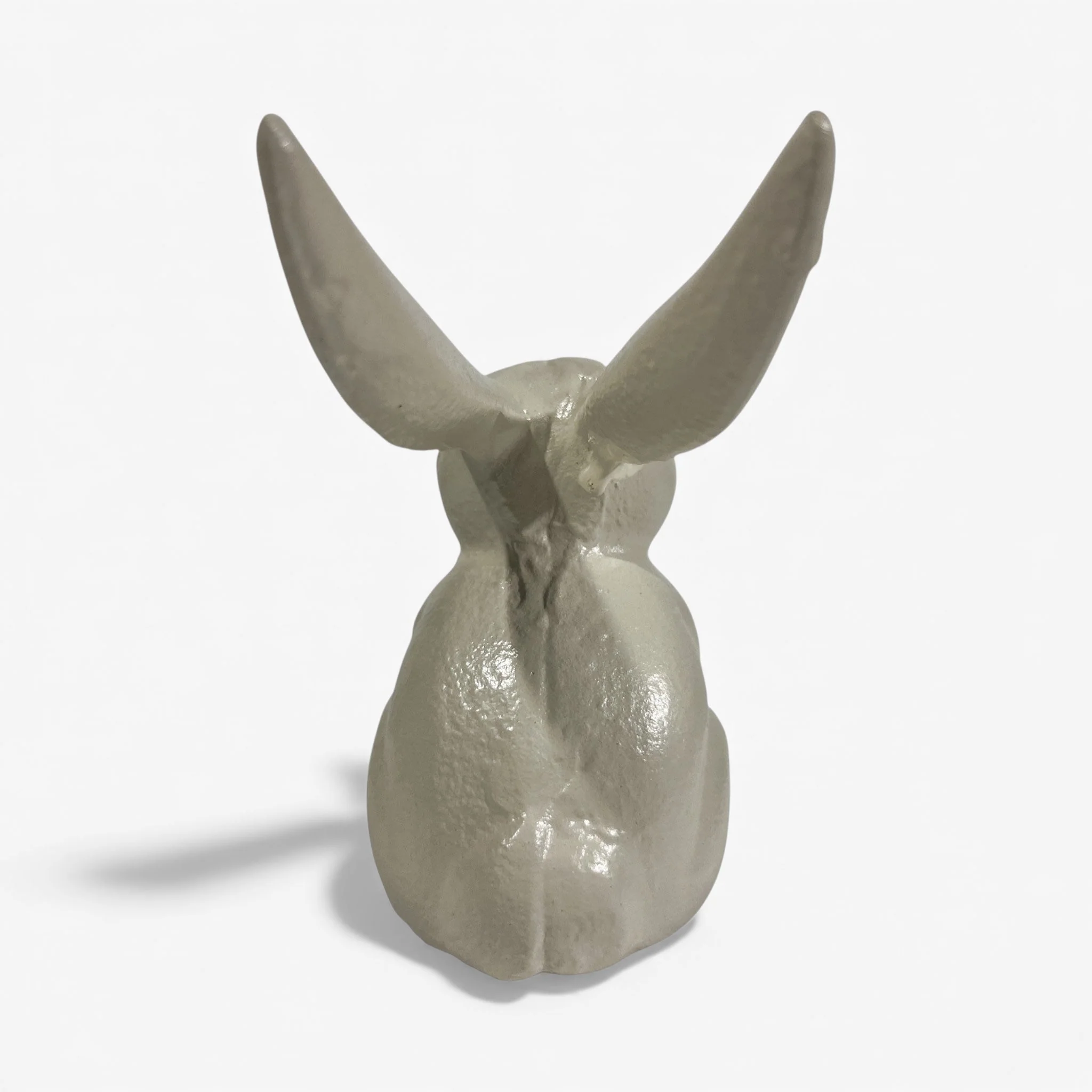 Bunny Statue Cast Iron Cream Garden or Indoor Decor - Image 5