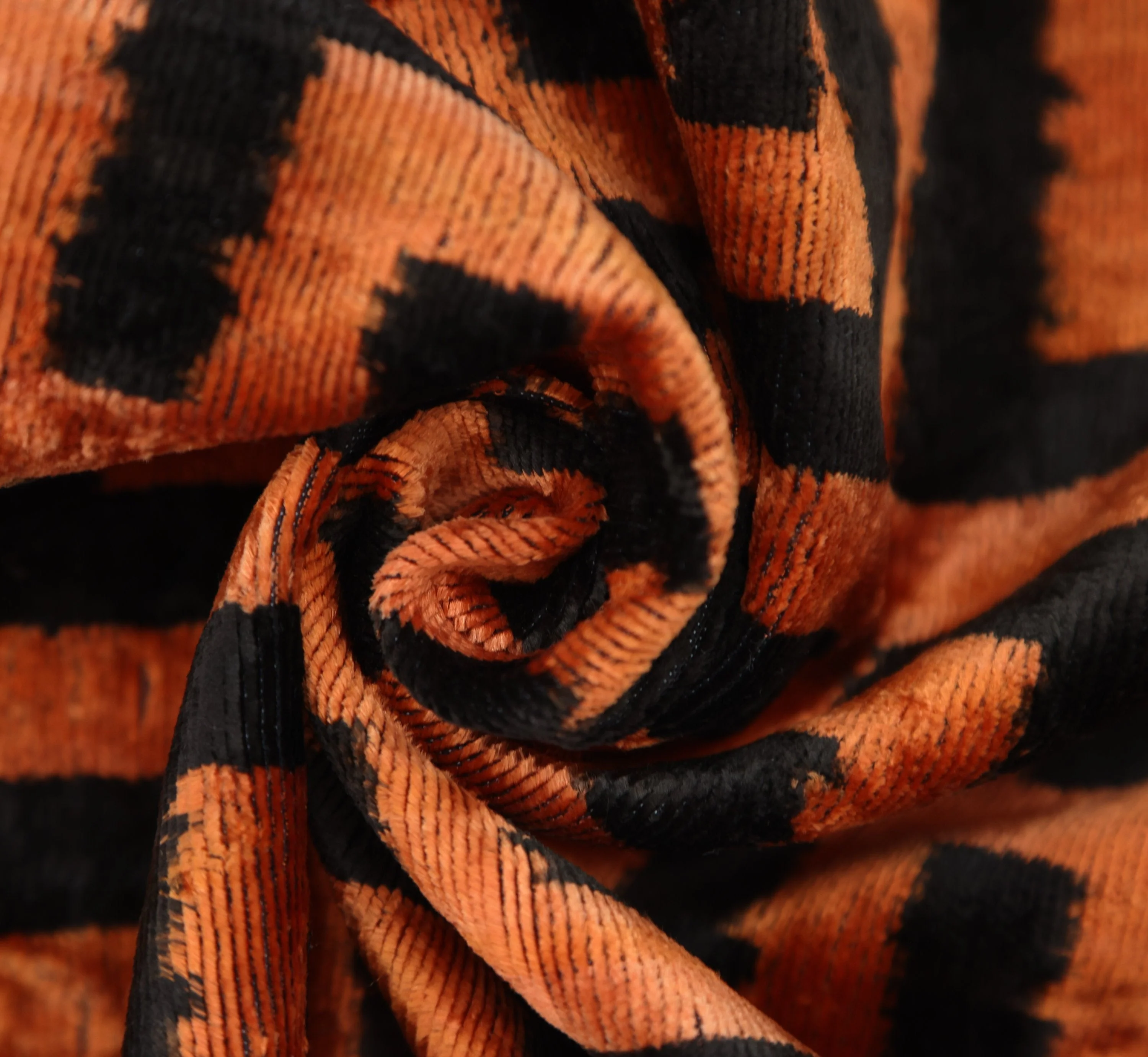Burnt Orange Silk Velvet Geometric Lumbar Pillow 16x24 - Image 7