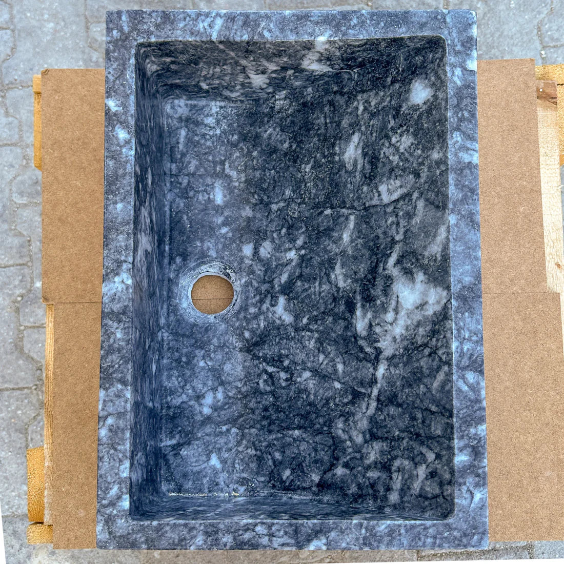 Bursa Gray Marble Rectangular Stone Above Vanity Bathroom Sink Polished (W)12" (L)18" (H)6" - In Stock - Image 8
