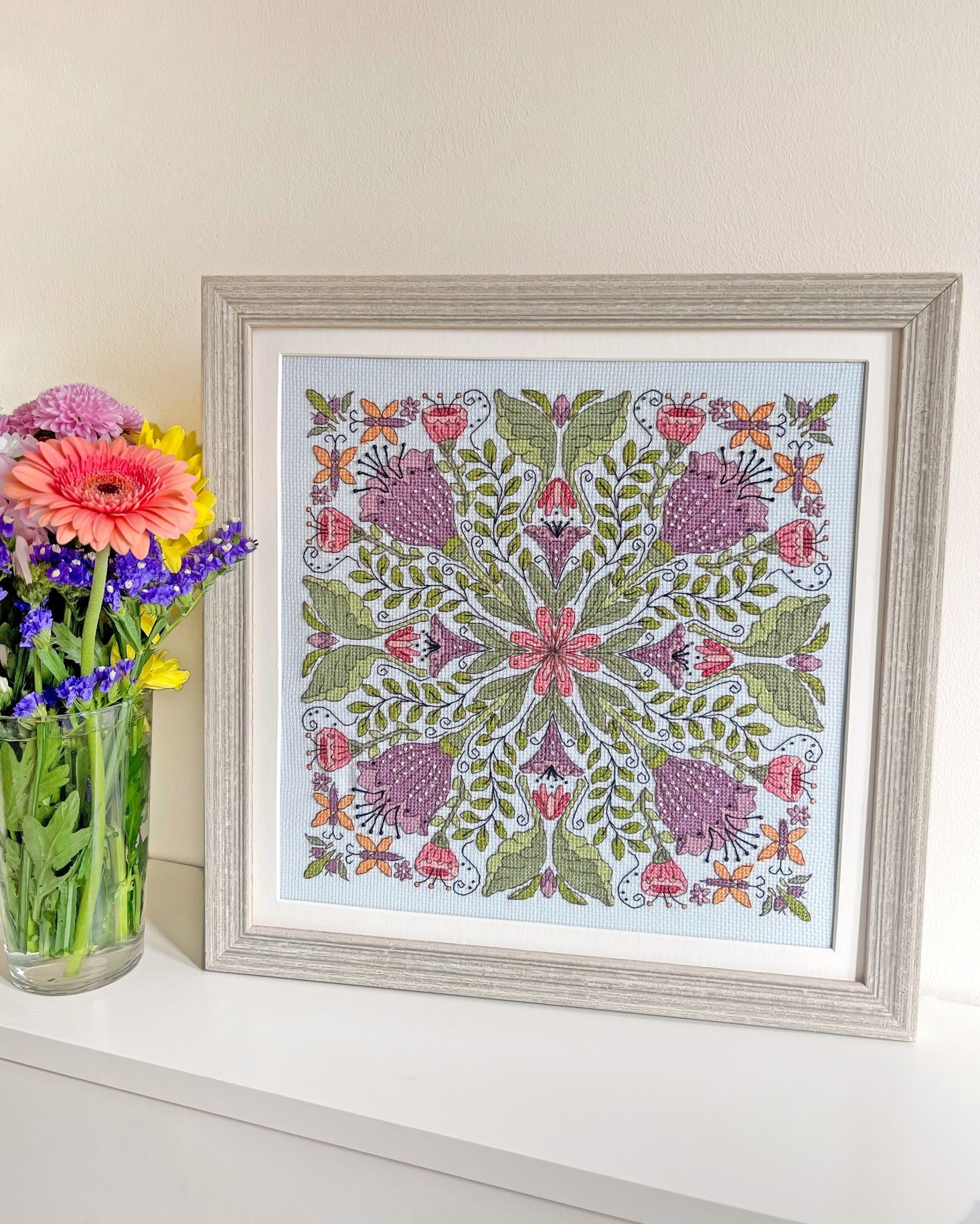 Bursting Blooms XBUF2 Counted Cross Stitch Kit - Image 2