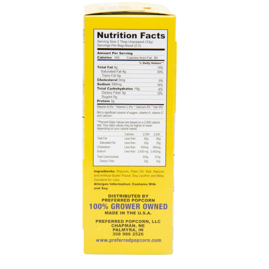 Butter Flavored Microwave Popcorn | Pack of 6 Boxes | Preferred Popcorn - Image 3