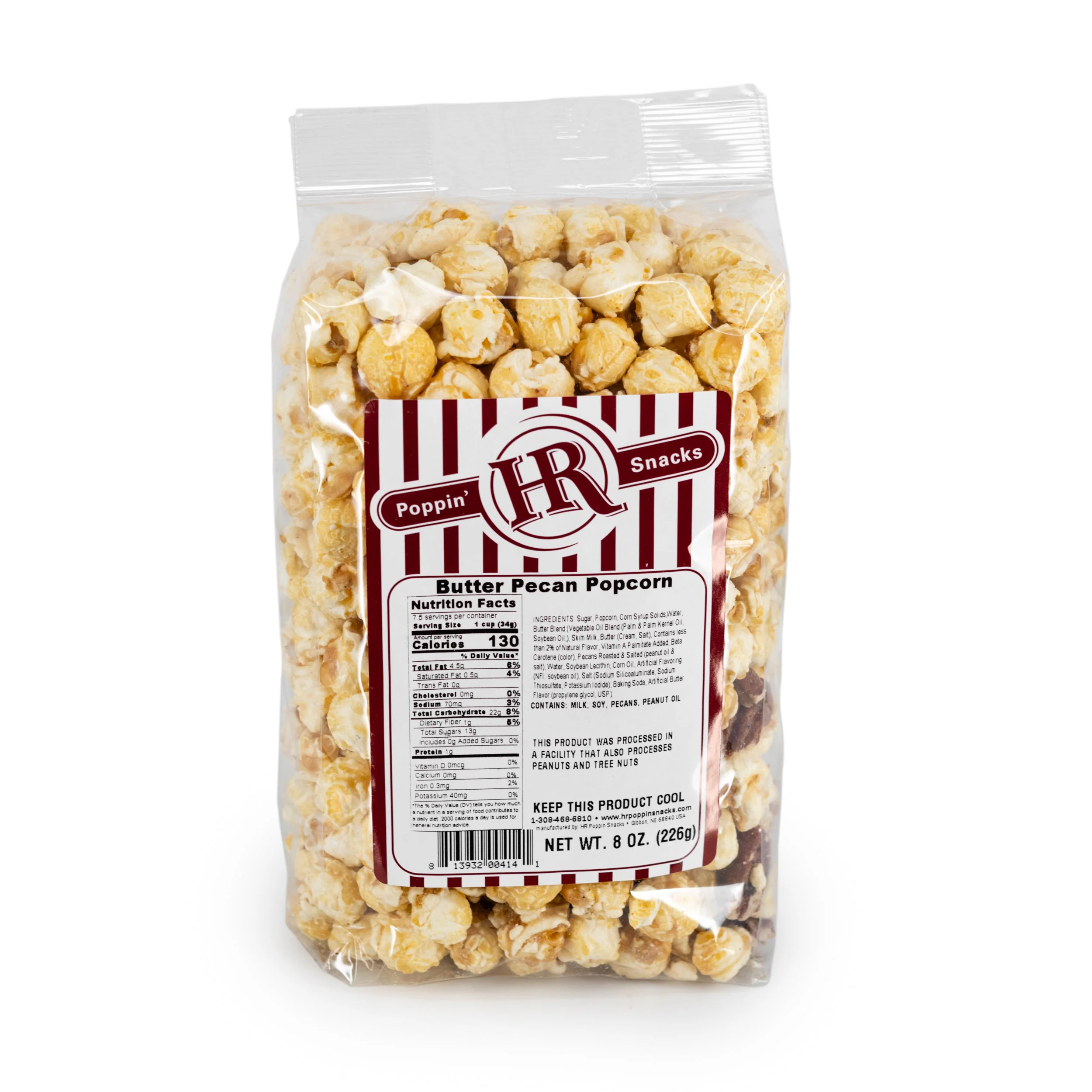 Butter Pecan Popcorn | 8 oz | Pack of 2 | HR Poppin' Snacks - Image 2