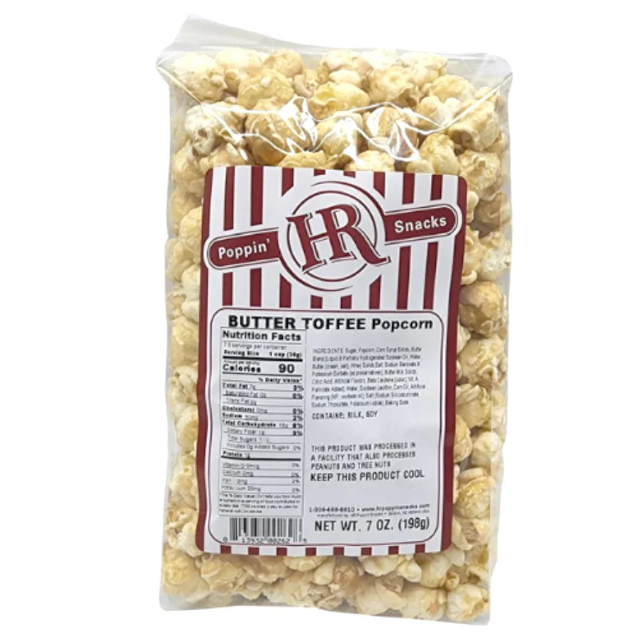 Butter Toffee Popcorn | Pack of 2 | 7 oz | HR Poppin' Snacks - Image 2