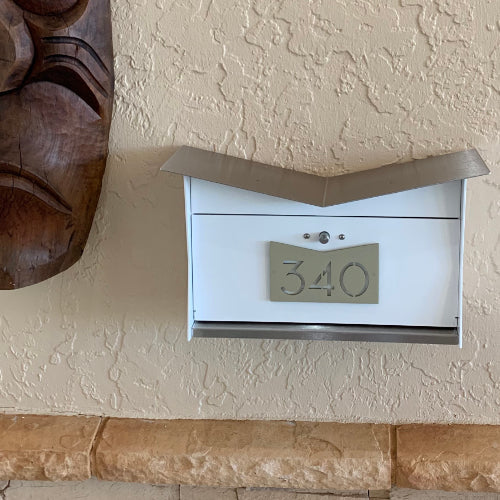 ButterFly Box in ARCTIC WHITE - Wall Mount Mailbox - Image 4