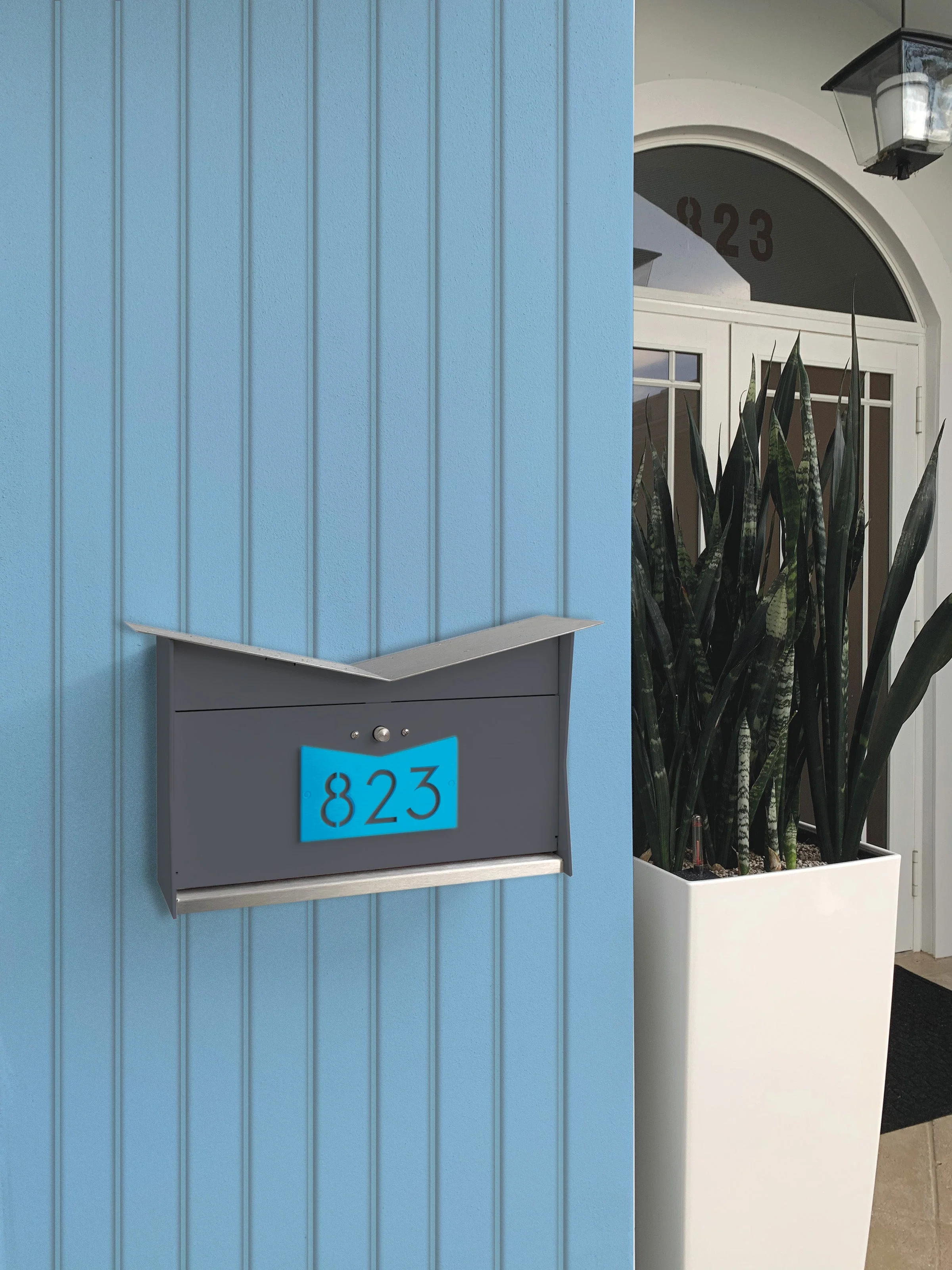 ButterFly Box in DESIGNER GRAY - Wall Mount Mailbox - Image 3