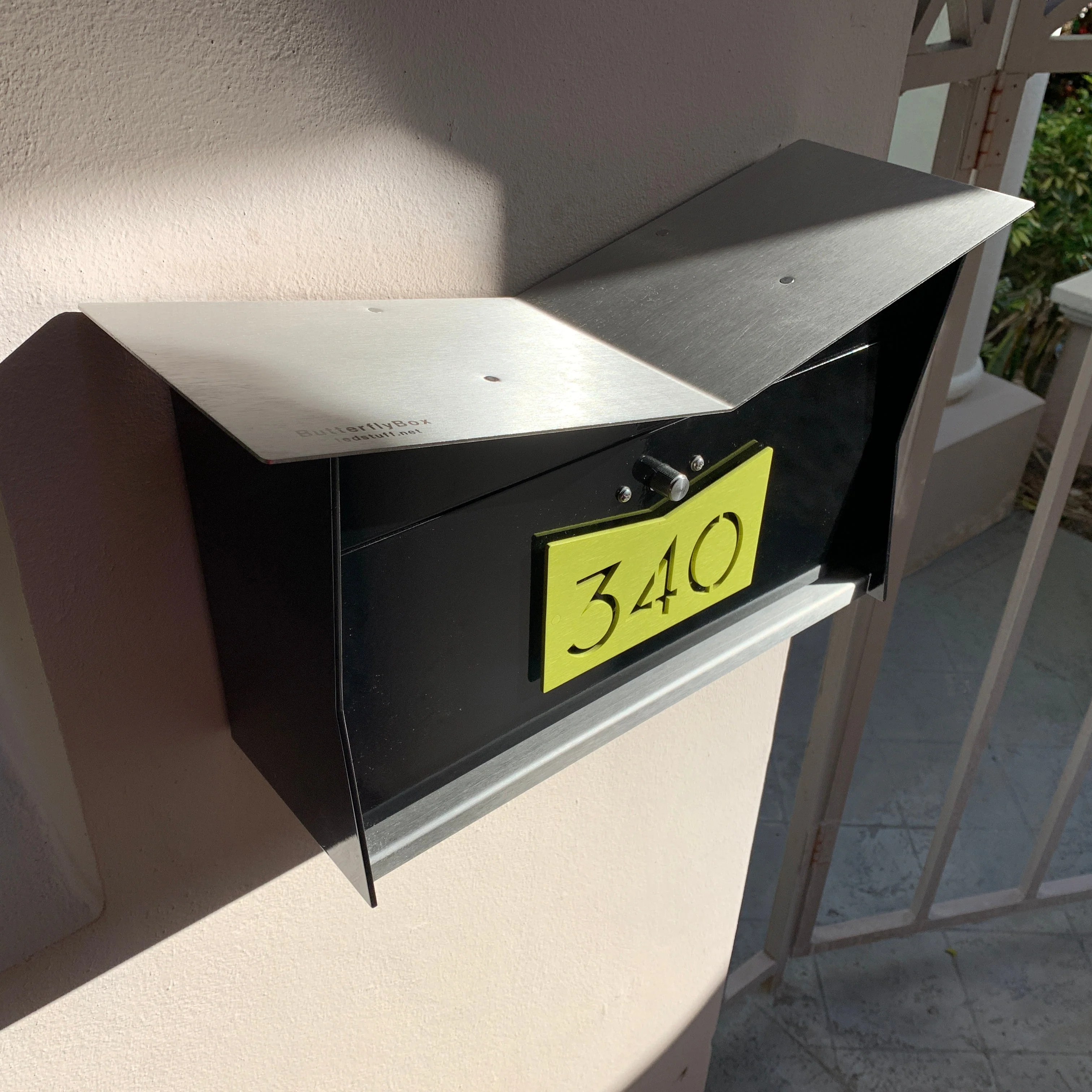ButterFly Box in JET BLACK - Wall Mount Mailbox - Image 29