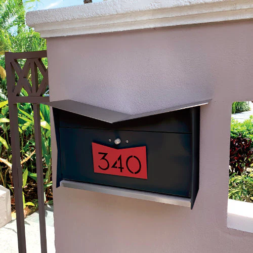 ButterFly Box in JET BLACK - Wall Mount Mailbox - Image 3