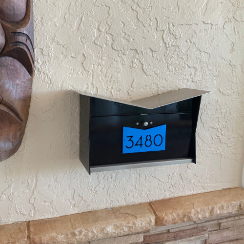 ButterFly Box in JET BLACK - Wall Mount Mailbox - Image 4