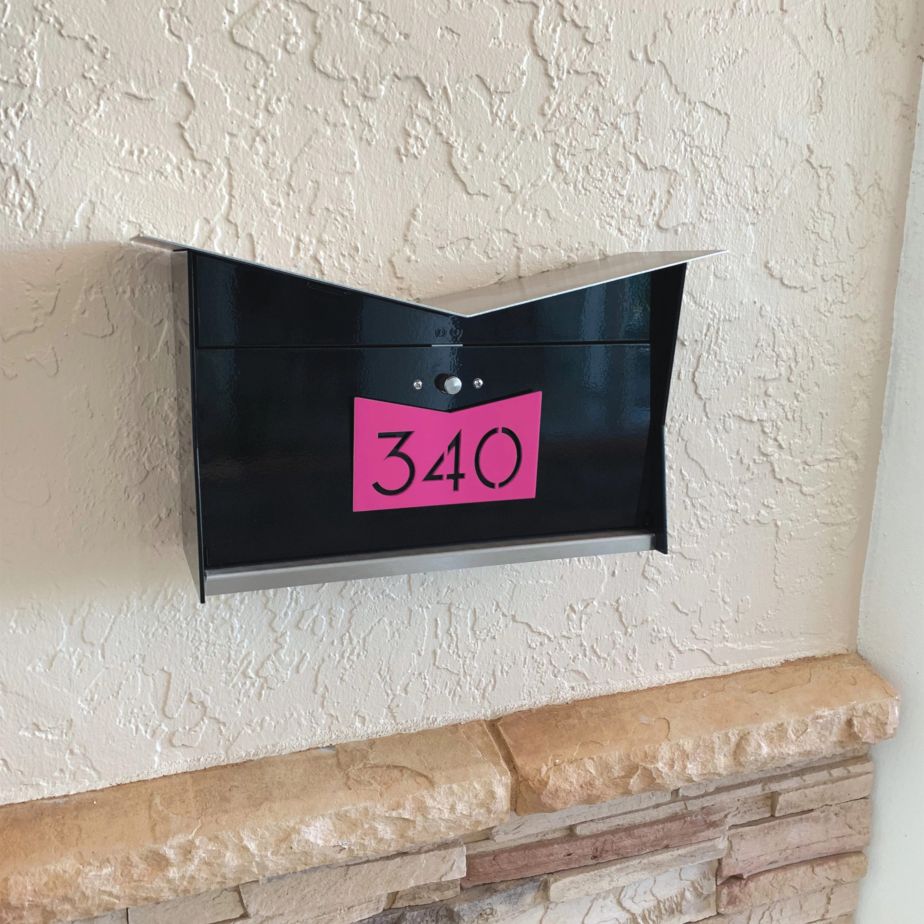 ButterFly Box in JET BLACK - Wall Mount Mailbox - Image 5