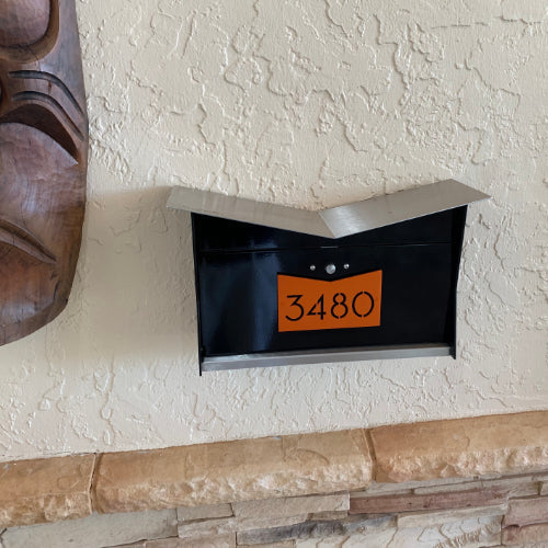 ButterFly Box in JET BLACK - Wall Mount Mailbox - Image 6