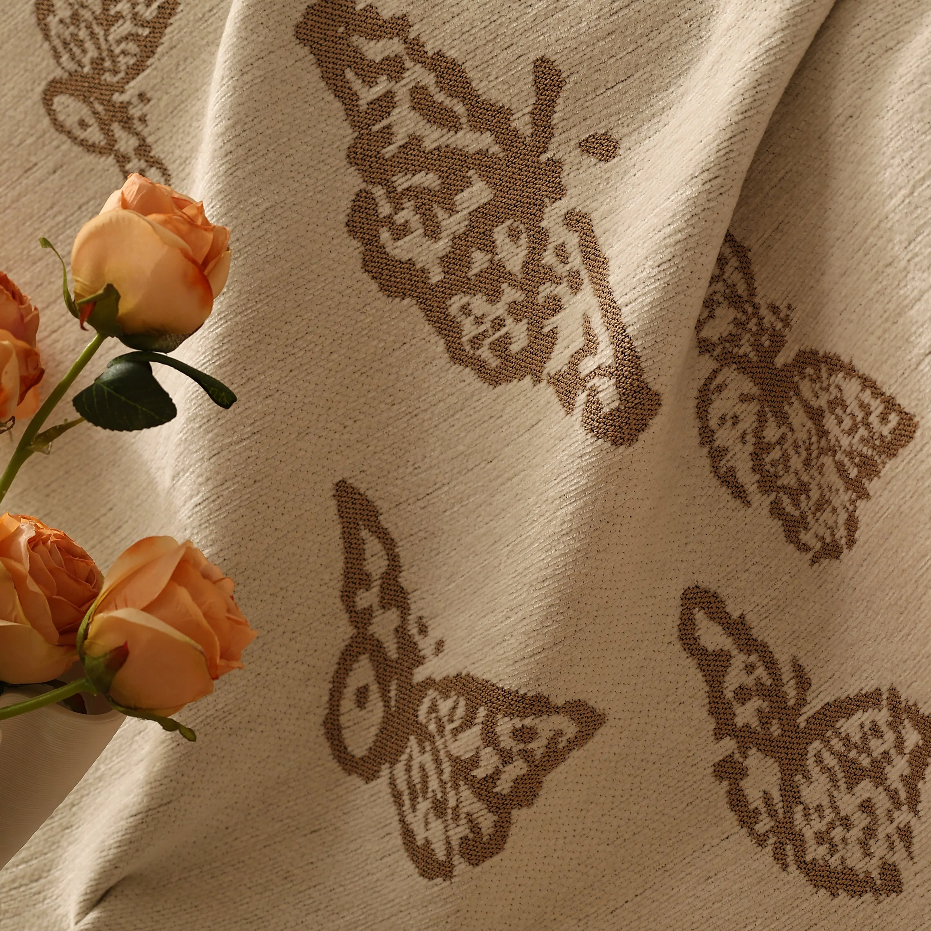 Butterfly Jacquard Soft Couch Blankets Cover for Couch Reversible Modern Sofa Slipcover Throw Covers - Image 27