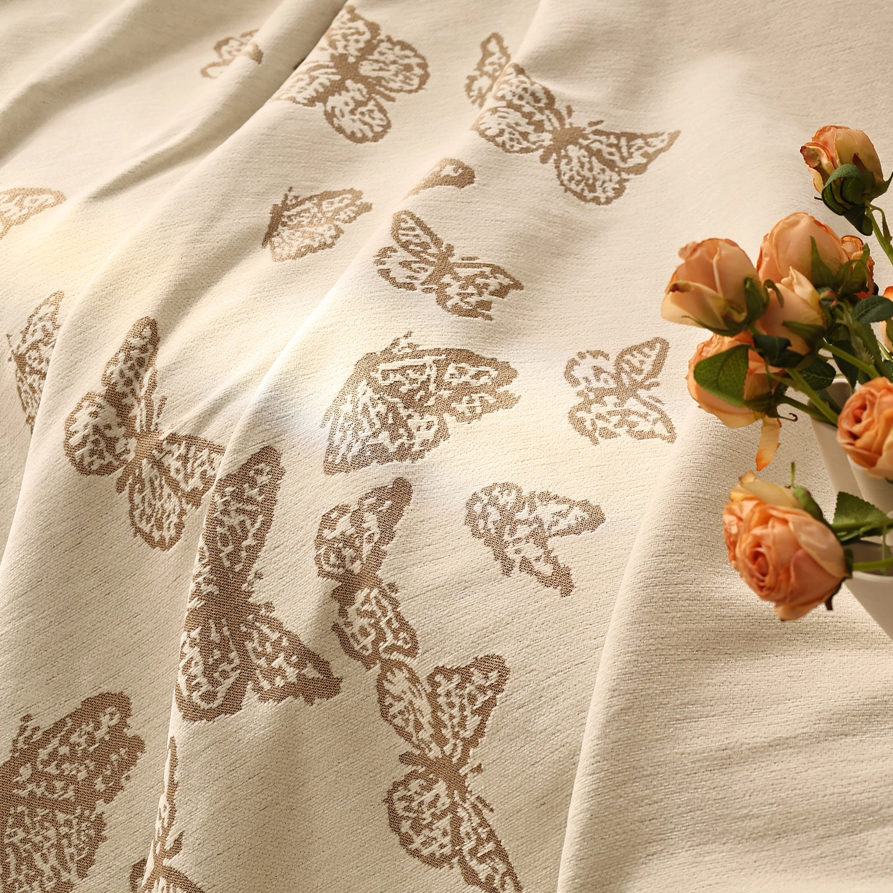 Butterfly Jacquard Soft Couch Blankets Cover for Couch Reversible Modern Sofa Slipcover Throw Covers - Image 29