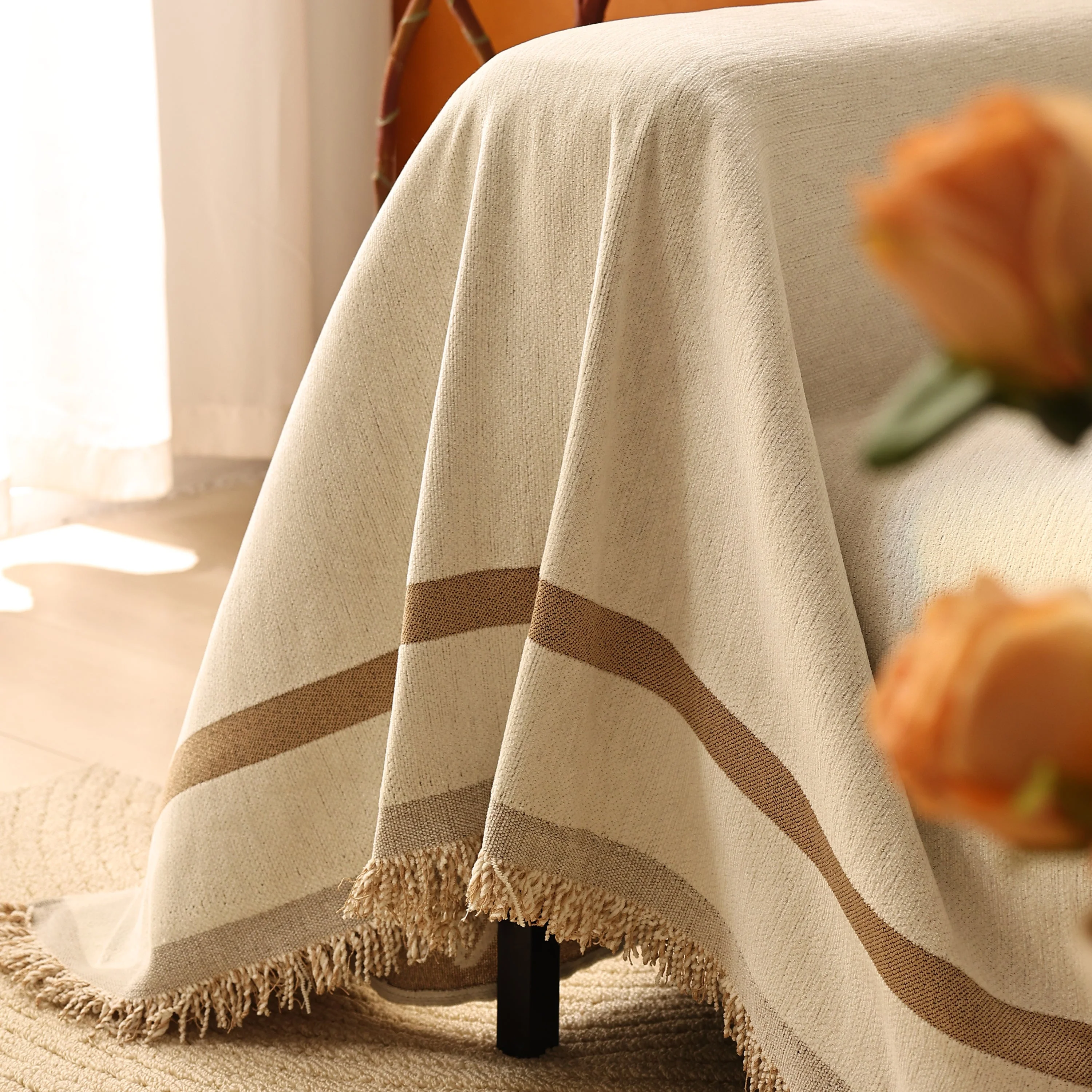 Butterfly Jacquard Soft Couch Blankets Cover for Couch Reversible Modern Sofa Slipcover Throw Covers - Image 9